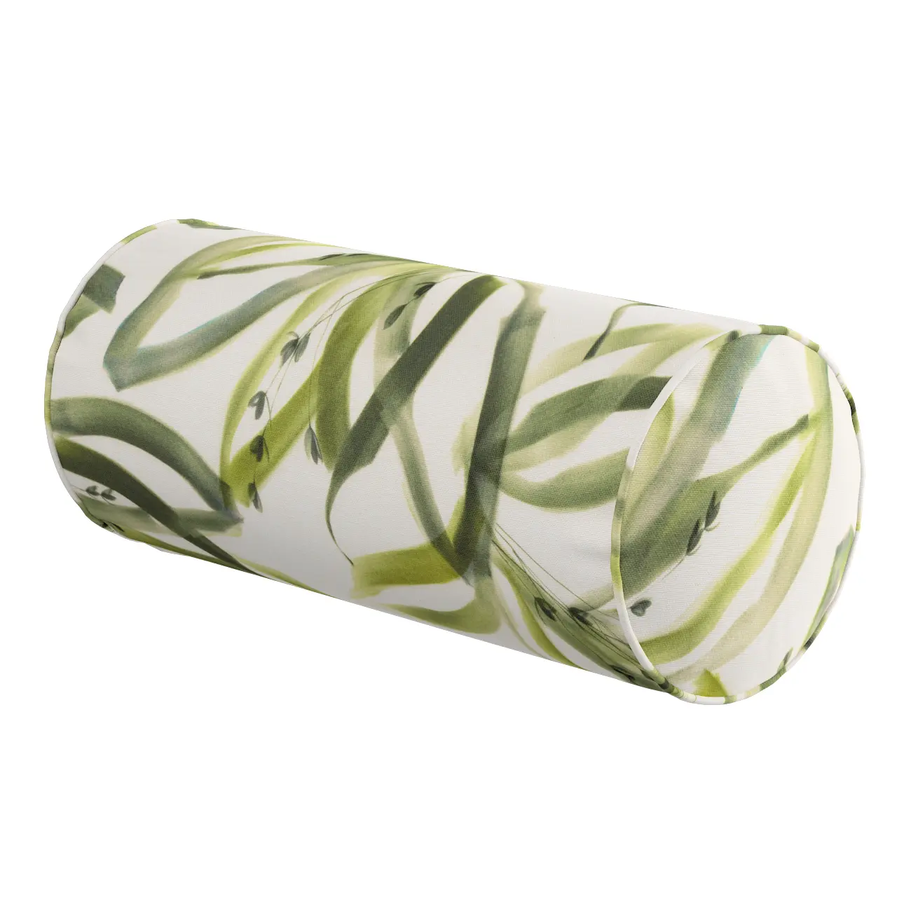 Dekoria Válec jednoduchý hladký, bílá a zelená, Ø 16 x 40 cm, Gardenia, 144-89