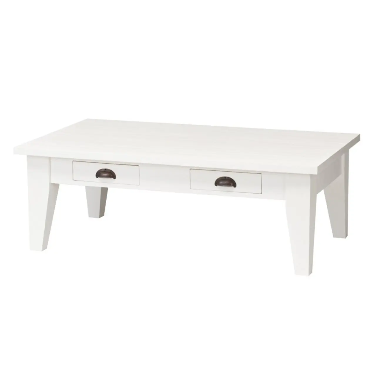 Dekoria Lavice Milton bílá 130x75x45cm, 130 x 73 x 45 cm