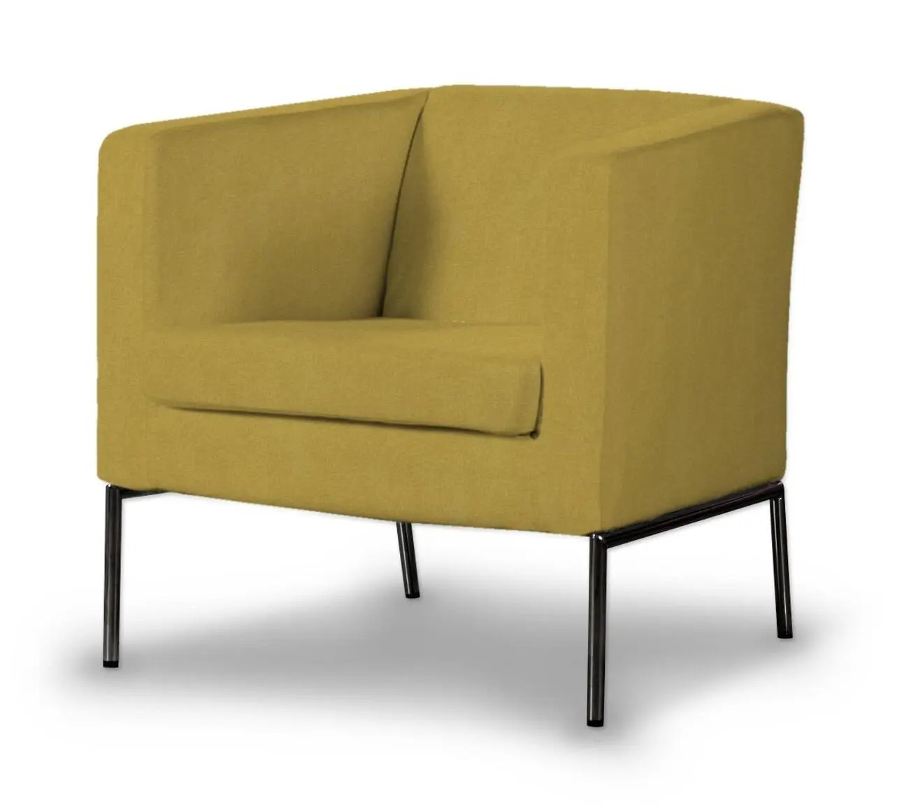 Dekoria Potah na křeslo IKEA Klappsta, hořčicový šenil, křeslo Klappsta, Etna, 705-04