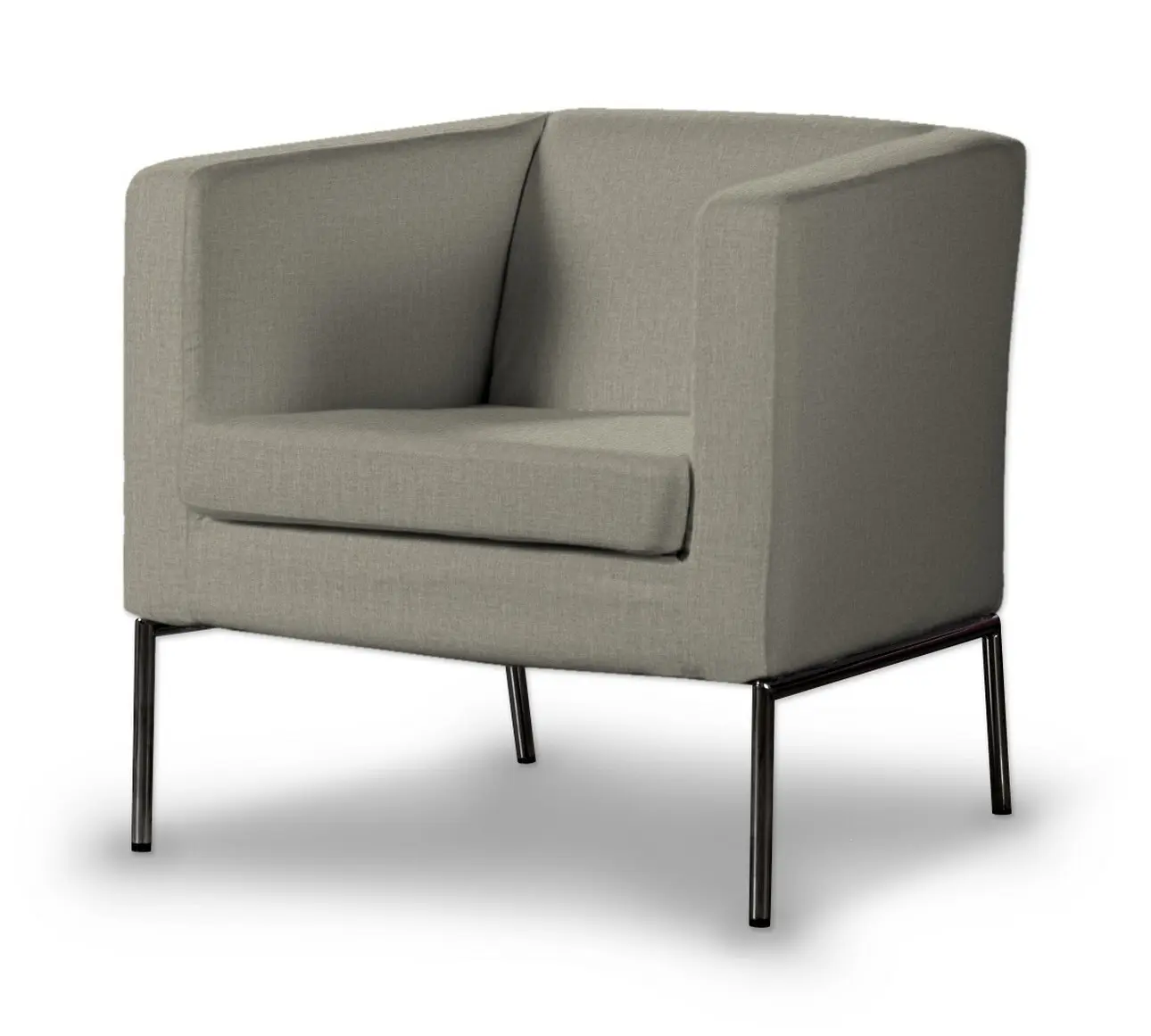 Dekoria Potah na křeslo IKEA Klappsta, šedobéžový šenil, křeslo Klappsta, City, 704-80