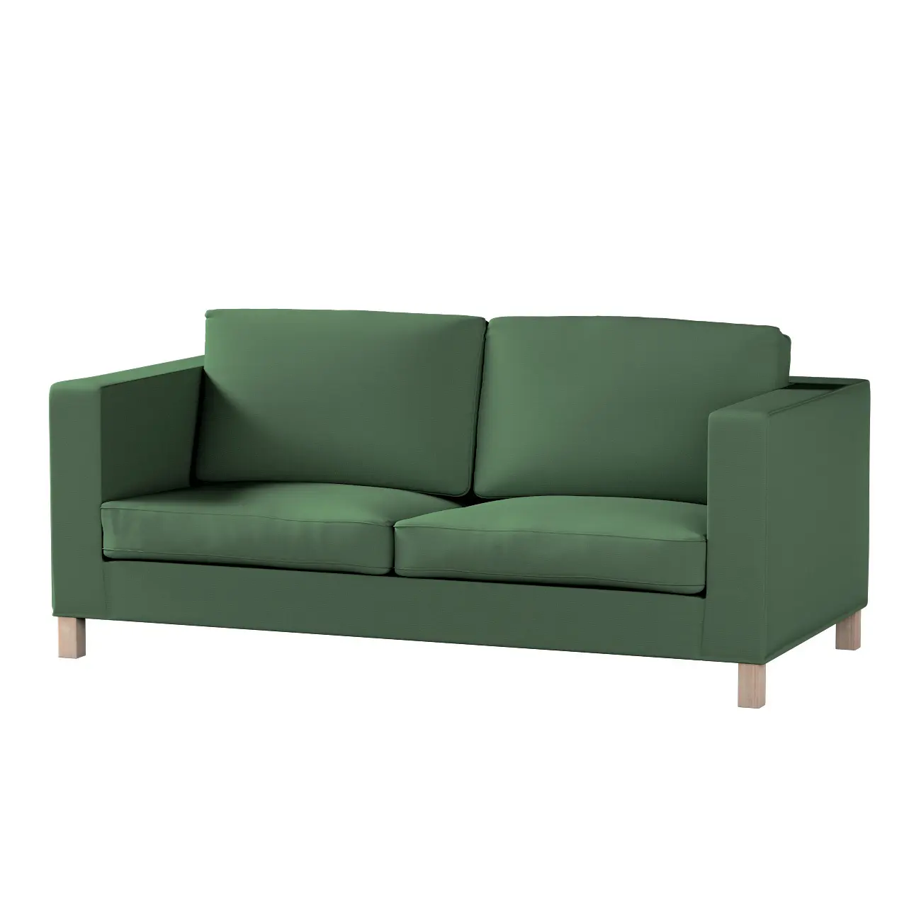 Dekoria Potah na pohovku IKEA  Karlanda rozkládací, krátký, Forest Green - zelená, pohovka Karlanda rozkládací, Cotton Panama, 702-51