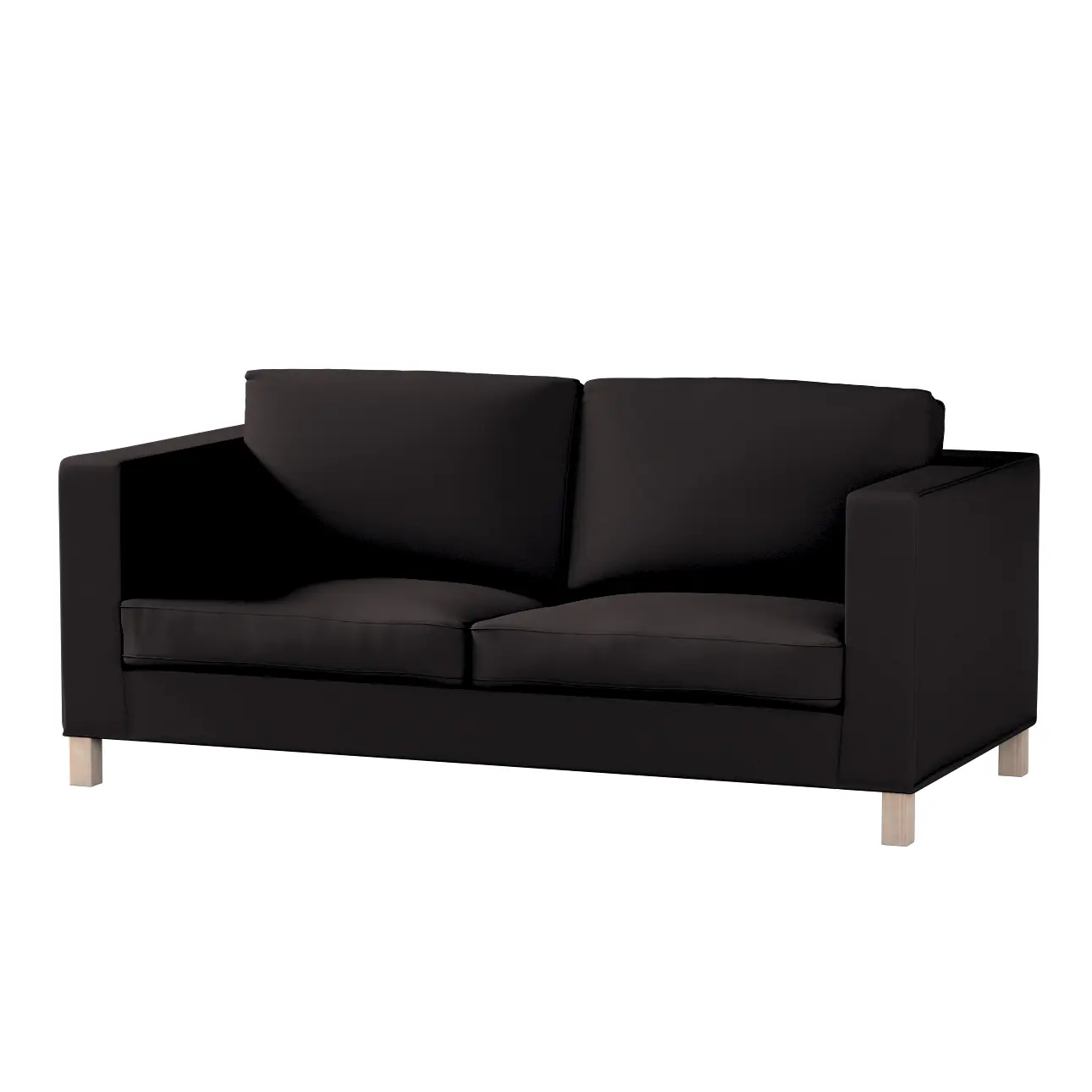 Dekoria Potah na pohovku IKEA  Karlanda rozkládací, krátký, Black - černá, pohovka Karlanda rozkládací, Cotton Panama, 702-50