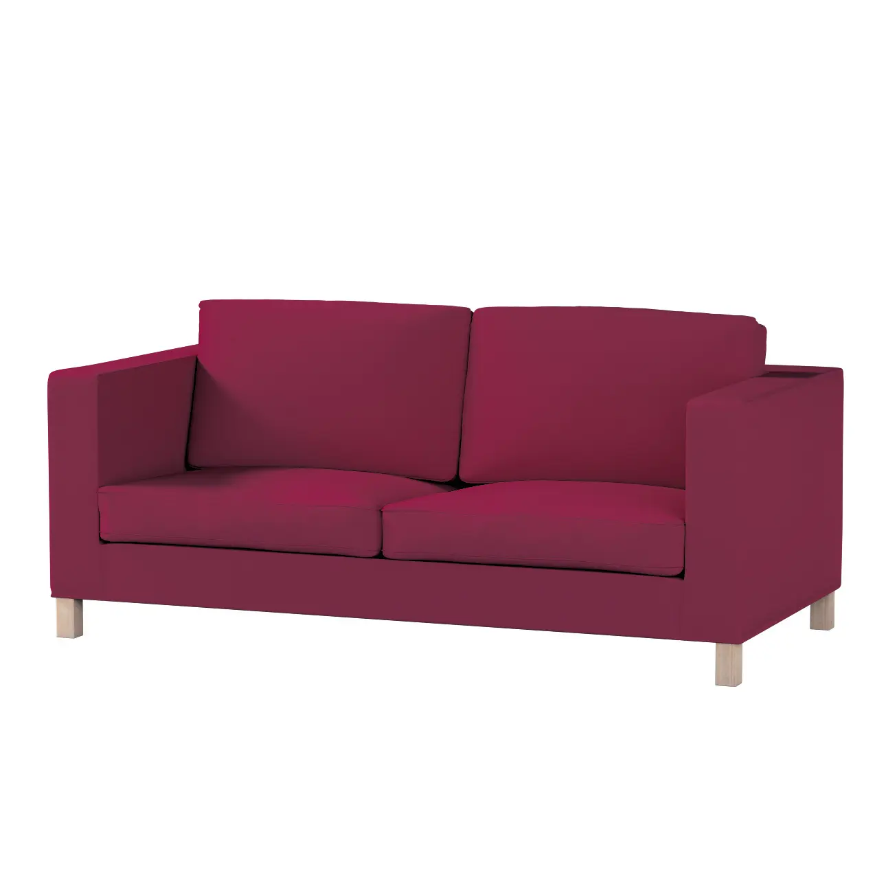 Dekoria Potah na pohovku IKEA  Karlanda rozkládací, krátký, švestková, pohovka Karlanda rozkládací, Cotton Panama, 702-32