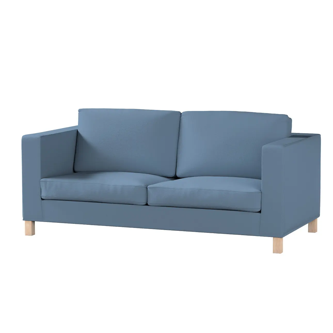 Dekoria Potah na pohovku IKEA  Karlanda rozkládací, krátký, modrá, pohovka Karlanda rozkládací, Boucle Teddy, 702-86