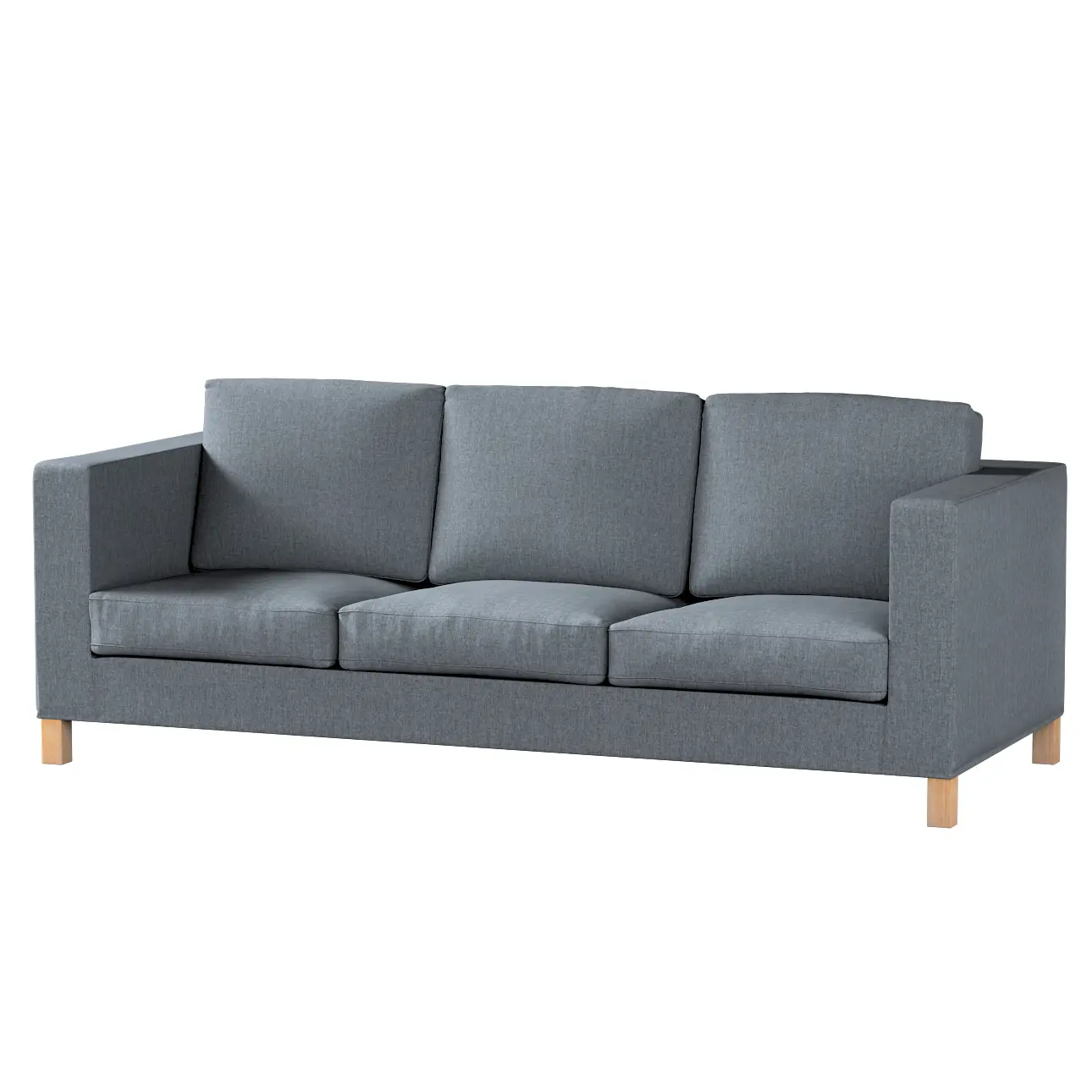 Dekoria Potah na pohovku IKEA  Karlanda 3-místná nerozkládací, krátký, šedý grafit, pohovka Karlanda 3-místná, City, 704-86