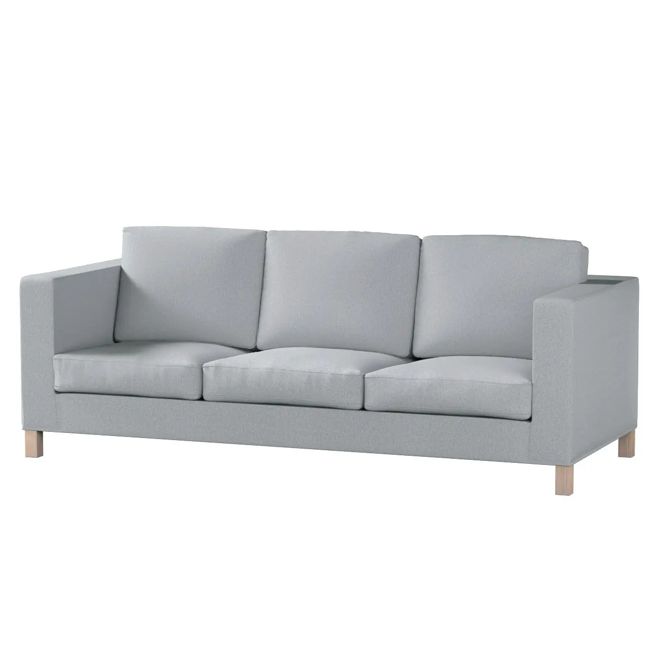 Dekoria Potah na pohovku IKEA  Karlanda 3-místná nerozkládací, krátký, šedá, pohovka Karlanda 3-místná, Amsterdam, 704-55