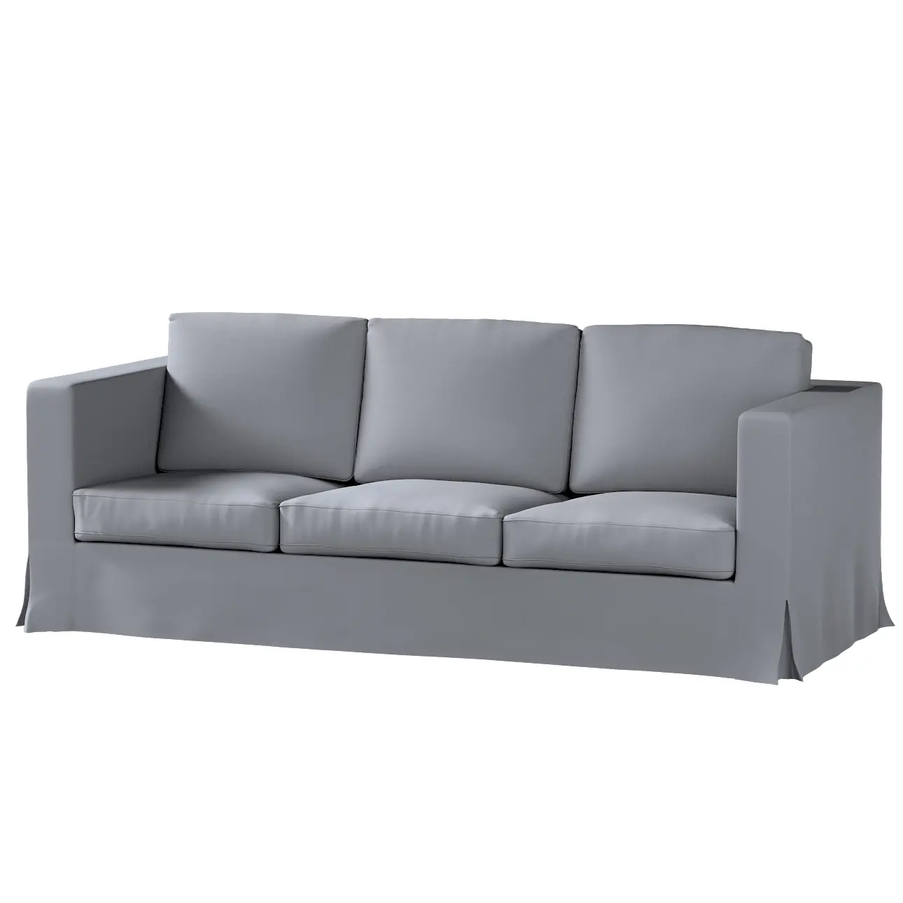 Dekoria Potah na pohovku IKEA  Karlanda 3-místná nerozkládací, dlouhý, šedá, pohovka Karlanda 3-místná, Cotton Panama, 702-46