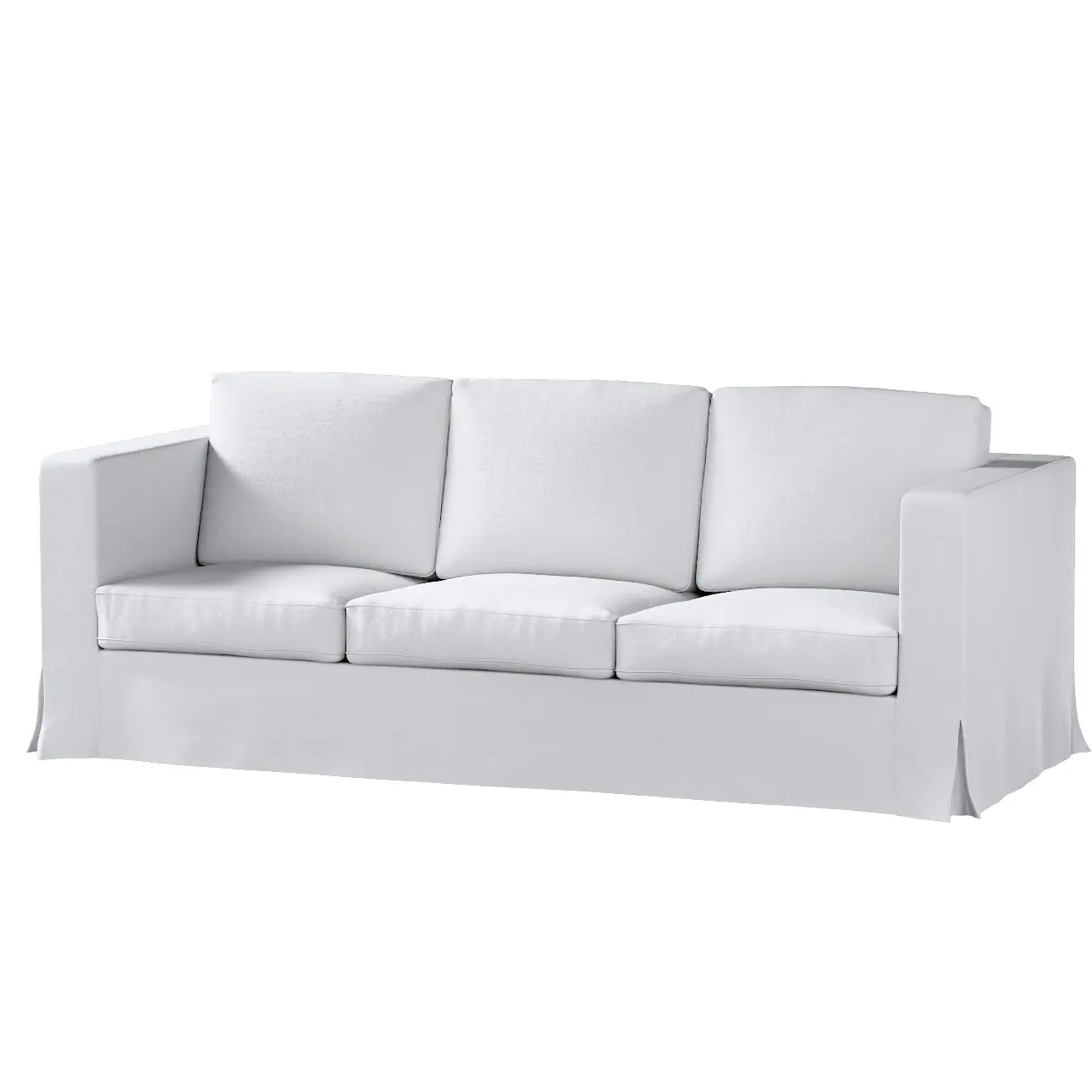Dekoria Potah na pohovku IKEA  Karlanda 3-místná nerozkládací, dlouhý, bílá, pohovka Karlanda 3-místná, Boucle Teddy, 702-80
