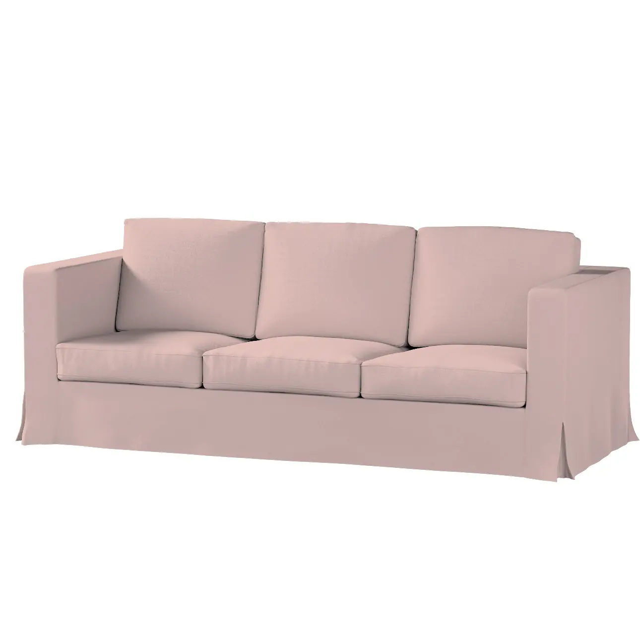 Dekoria Potah na pohovku IKEA  Karlanda 3-místná nerozkládací, dlouhý, růžová, pohovka Karlanda 3-místná, Boucle Teddy, 702-84