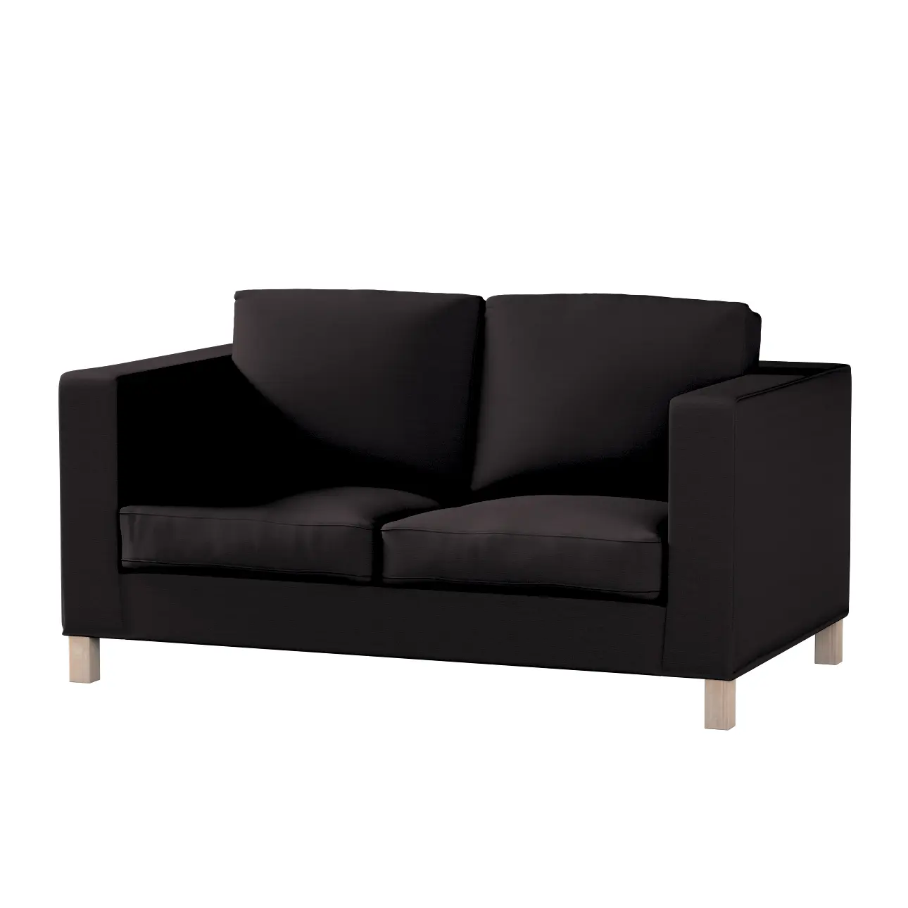 Dekoria Potah na pohovku IKEA  Karlanda 2-místná, krátký, grafitová, pohovka Karlanda 2-místná, Cotton Panama, 702-08