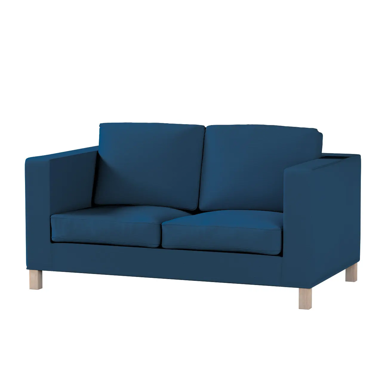 Dekoria Potah na pohovku IKEA  Karlanda 2-místná, krátký, mořská modrá, pohovka Karlanda 2-místná, Cotton Panama, 702-48