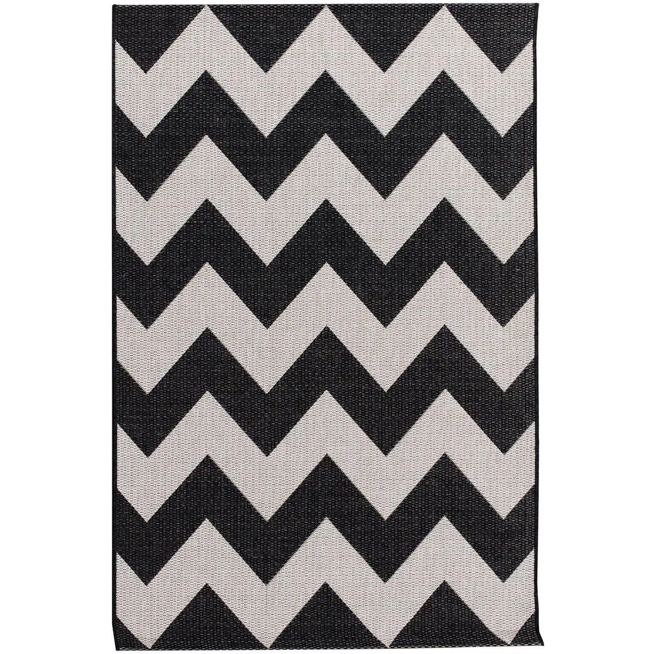 Dekoria Koberec Modern Chevron black/beige 160x230cm, 160 x 230 cm