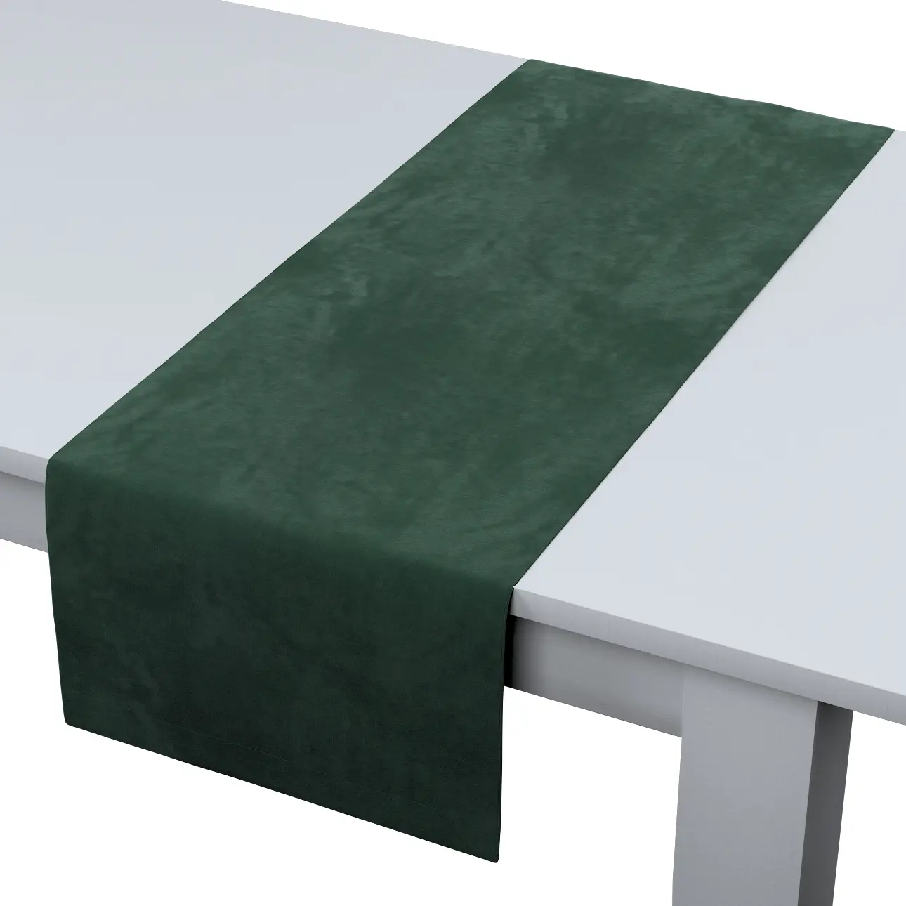 Dekoria Stolní běhoun, tmavá lesní zeleň, 40 x 130 cm, Velvet, 704-25