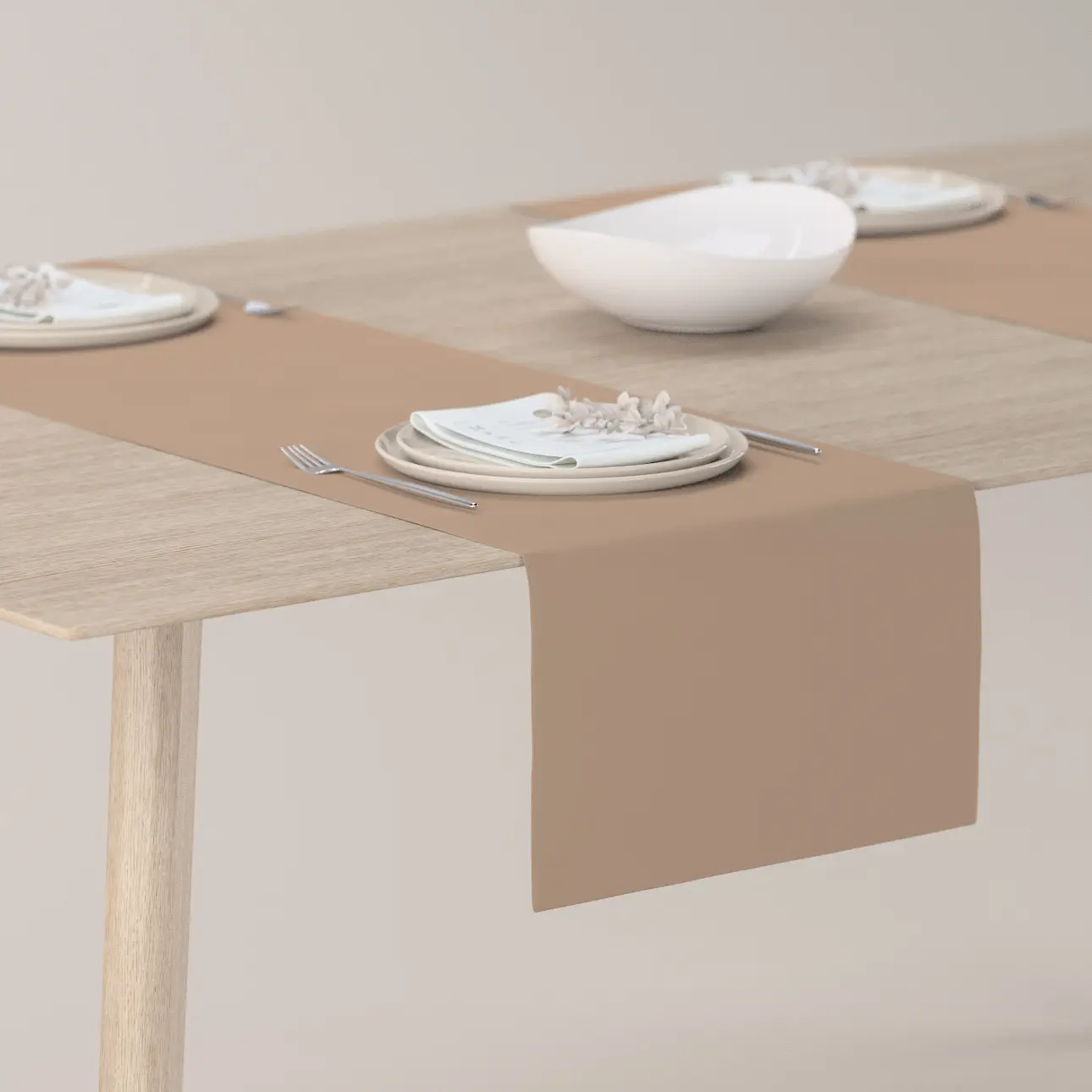 Dekoria Stolní běhoun, mocca, 40 x 130 cm, Crema, 144-67
