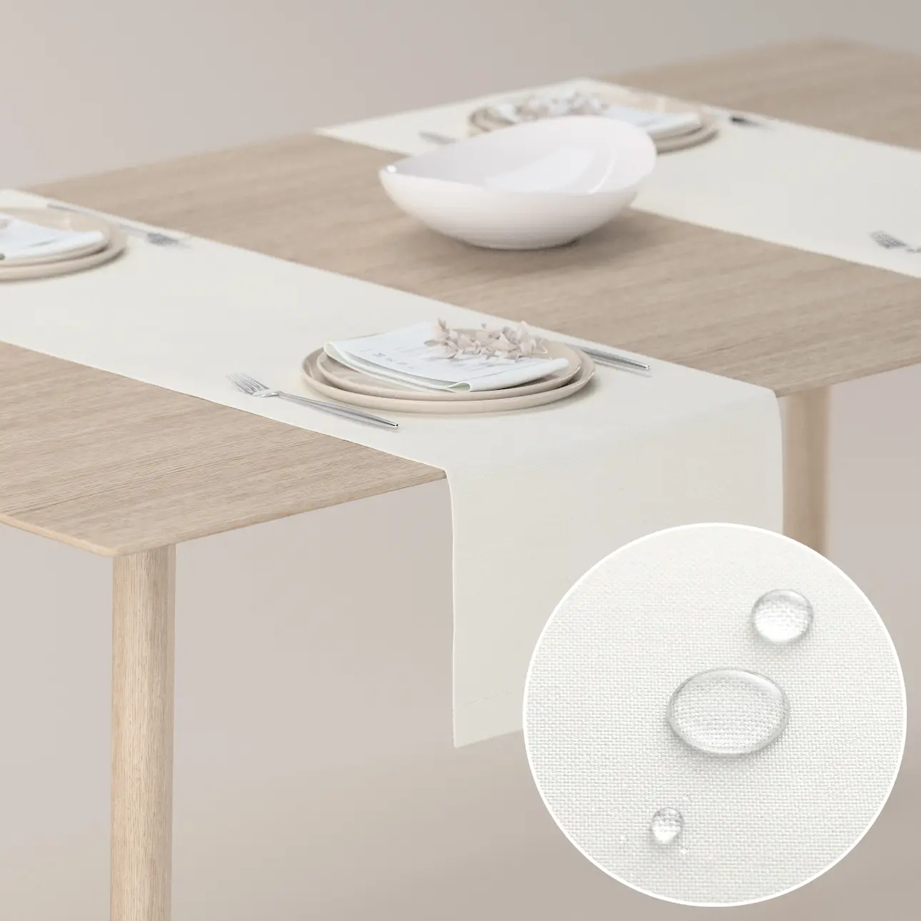 Dekoria Stolní běhoun, krémová, 40 x 130 cm, Spotless Dining, 135-23