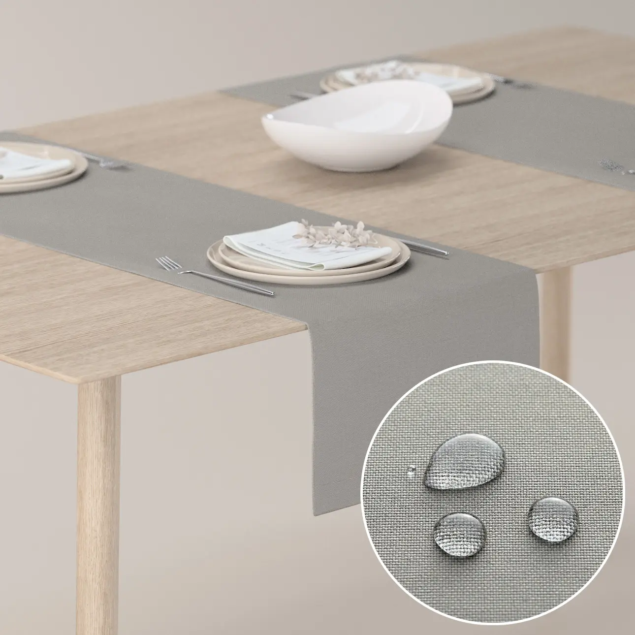 Dekoria Stolní běhoun, greige, 40 x 130 cm, Spotless Dining, 135-25