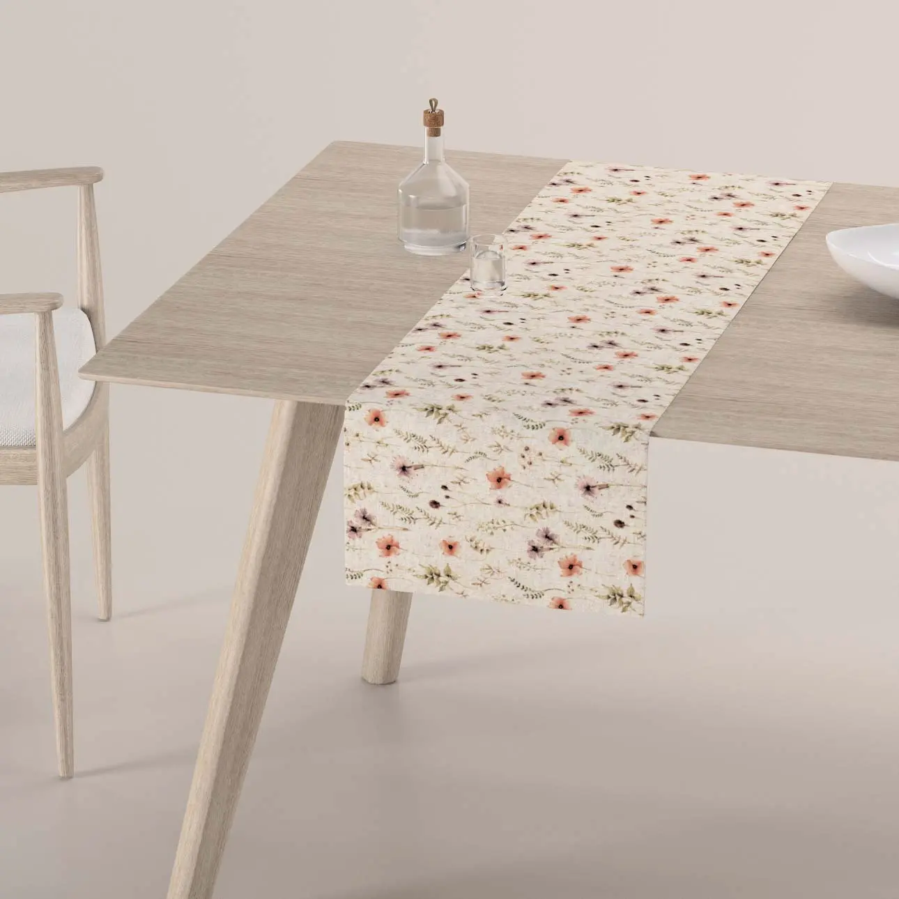 Dekoria Stolní běhoun, přírodní, plátnová vazba, 40 x 130 cm, Hemp Blend, 159-33