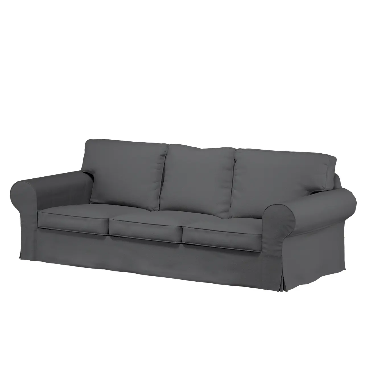 Dekoria Potah na pohovku IKEA  Ektorp 3-místná, nerozkládací, tmavě šedá, pohovka Ektorp 3-místná, nerozkládací, Boucle Teddy, 702-83