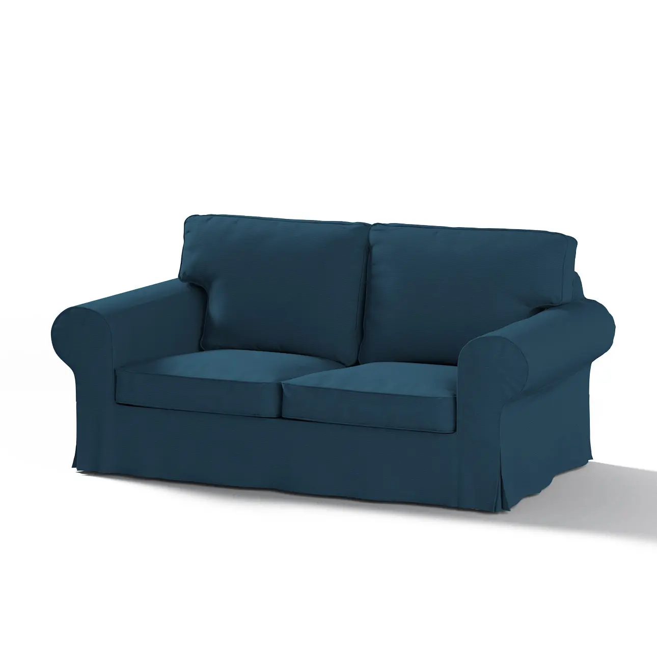 Dekoria Potah na pohovku IKEA  Ektorp 2-místná, nerozkládací, mořská modrá, pohovka Ektorp 2-místná, Cotton Panama, 702-48