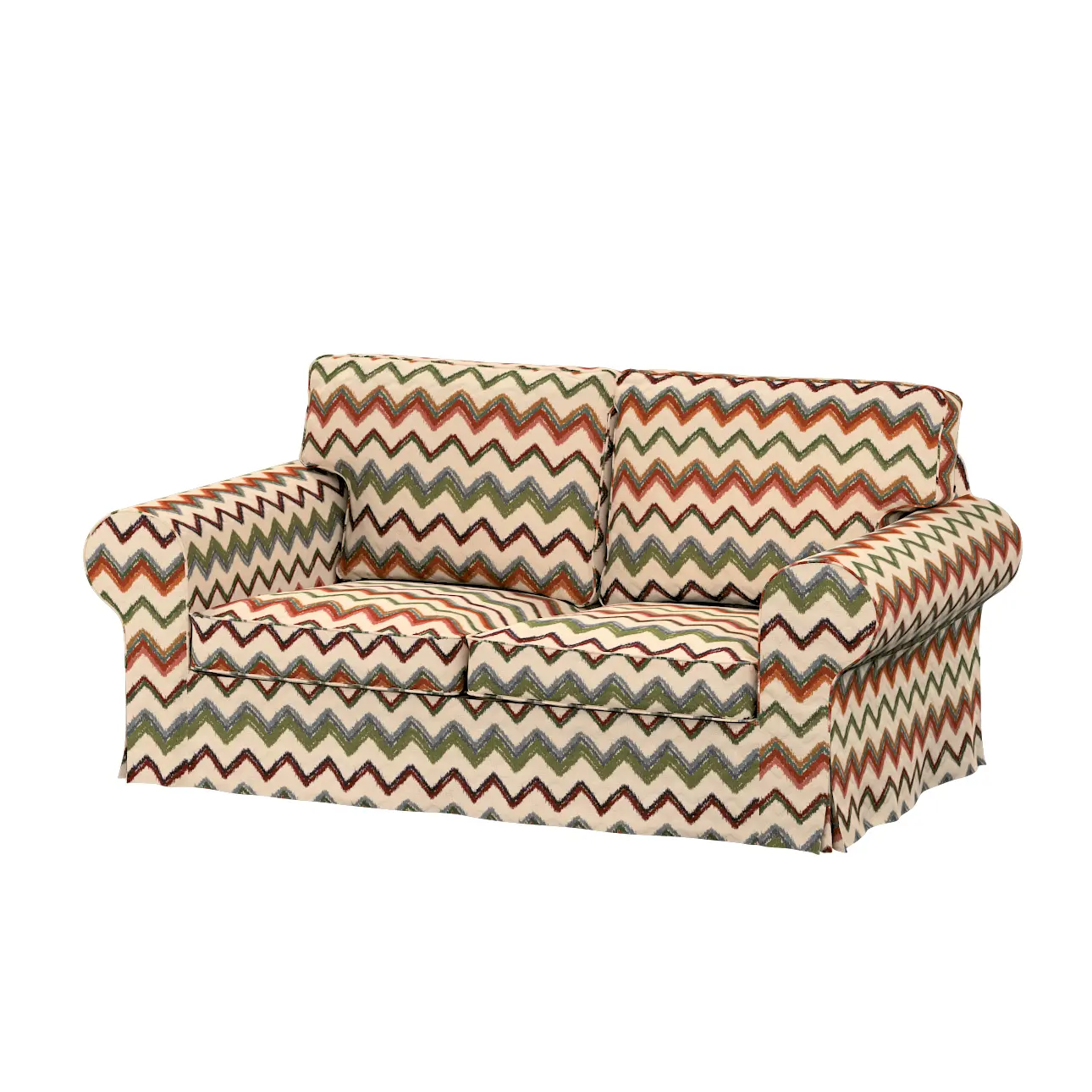 Dekoria Potah na pohovku IKEA  Ektorp 2-místná, nerozkládací, červeno-zelená, pohovka Ektorp 2-místná, Cosy Home, 145-36