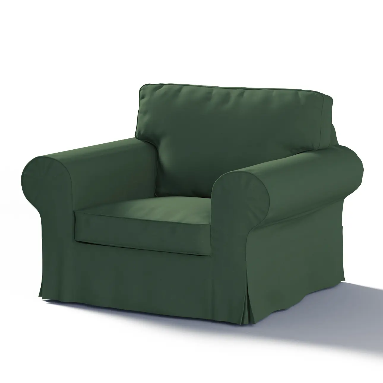 Dekoria Potah na křeslo IKEA Ektorp, Forest Green - zelená, křeslo Ektorp, Cotton Panama, 702-51