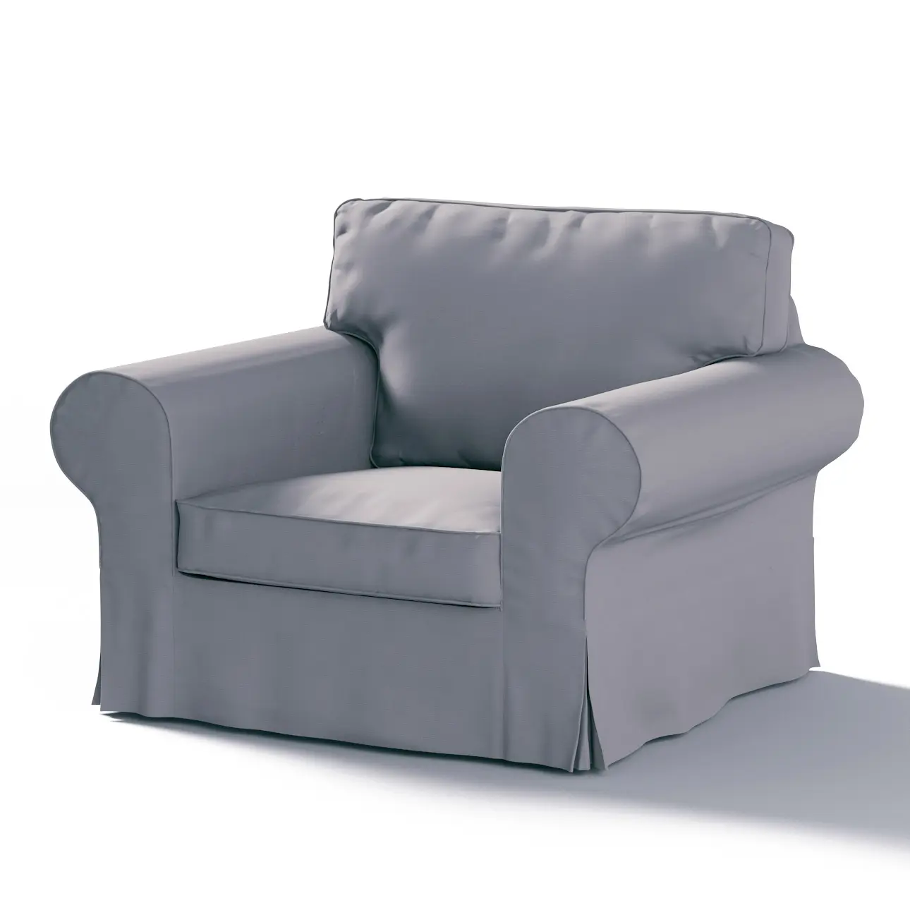 Dekoria Potah na křeslo IKEA Ektorp, šedá, křeslo Ektorp, Cotton Panama, 702-46