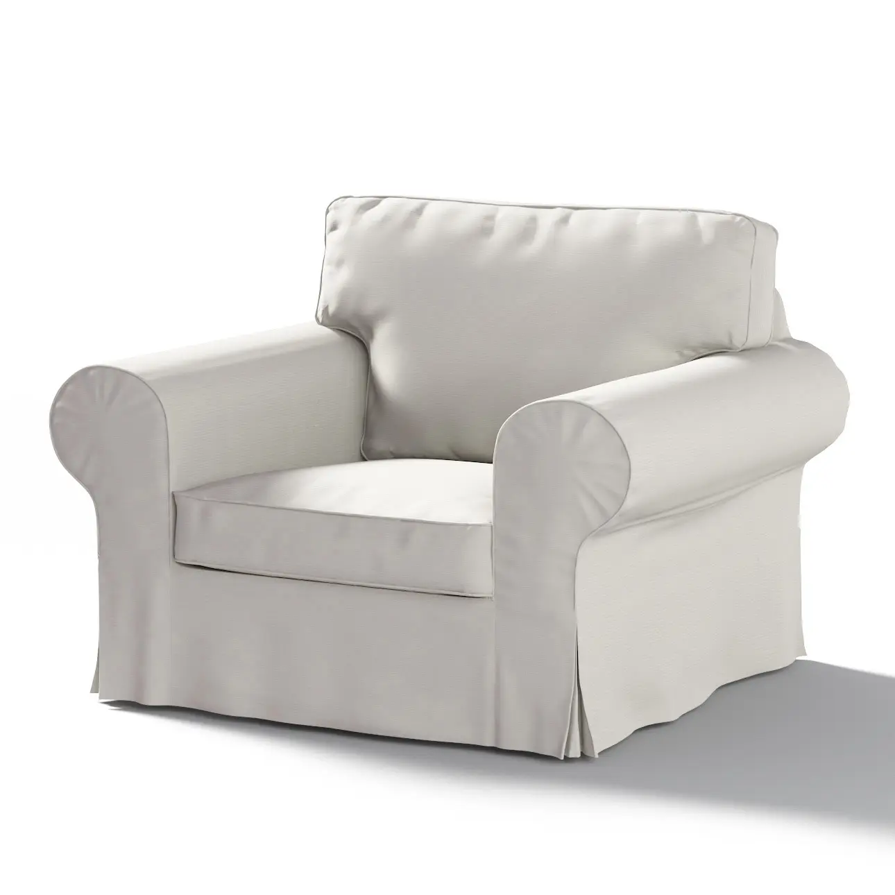 Dekoria Potah na křeslo IKEA Ektorp, stříbrošedá, křeslo Ektorp, Cotton Panama, 702-45