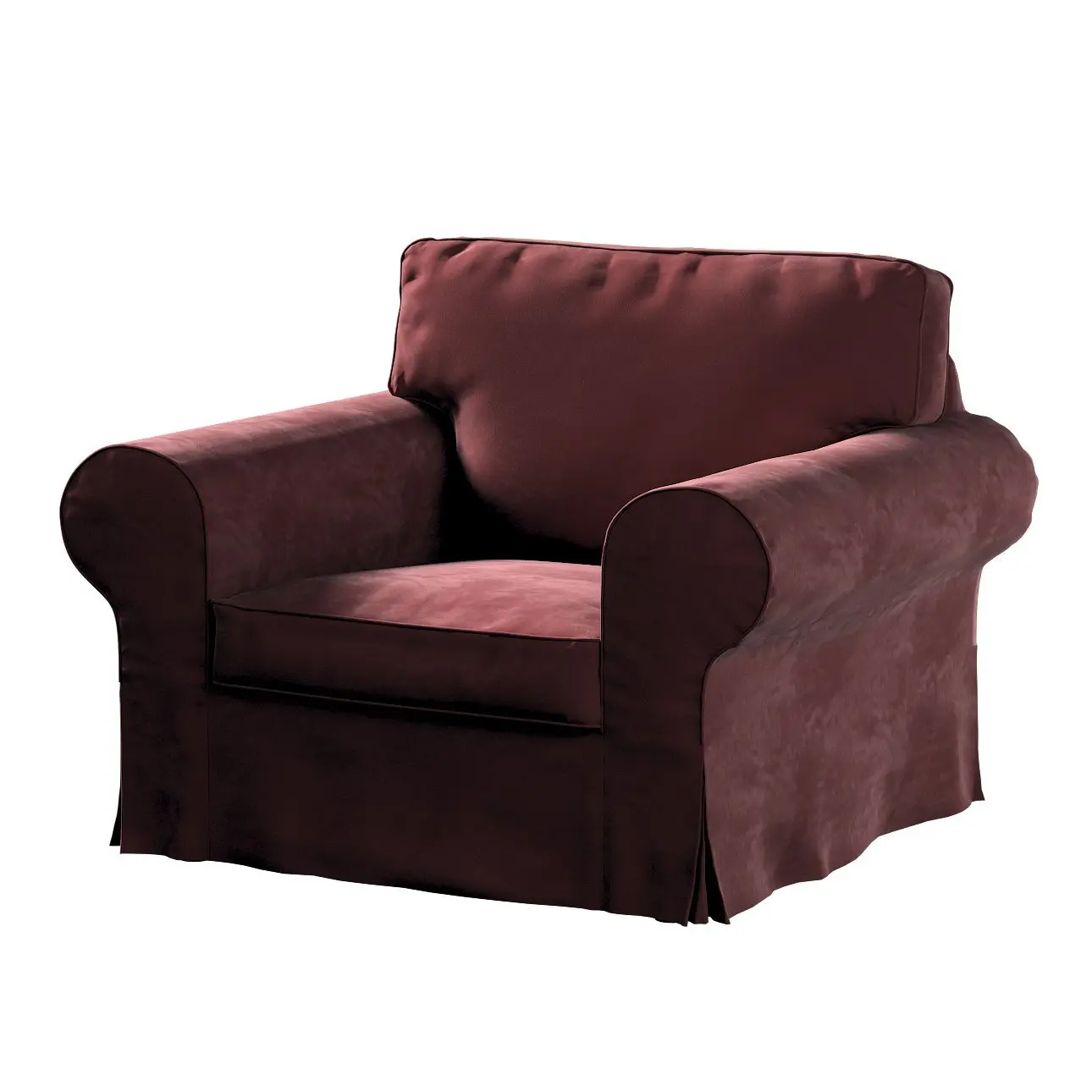 Dekoria Potah na křeslo IKEA Ektorp, bordó, křeslo Ektorp, Velvet, 704-37