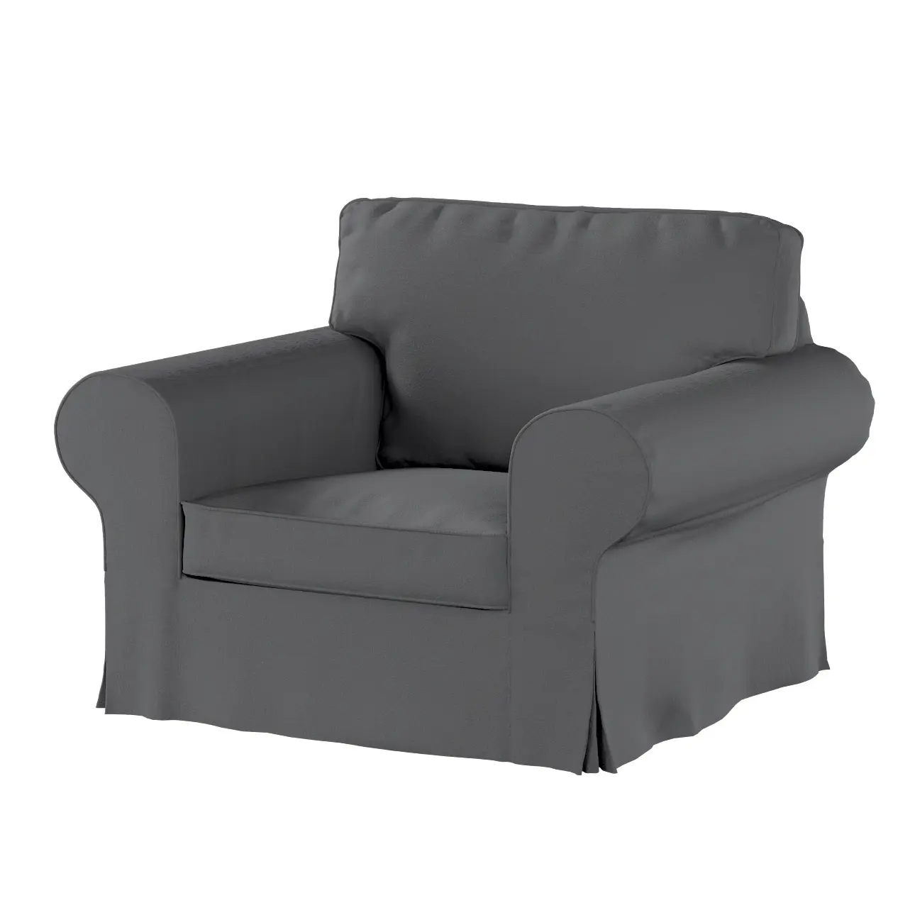Dekoria Potah na křeslo IKEA Ektorp, tmavě šedá, křeslo Ektorp, Boucle Teddy, 702-83