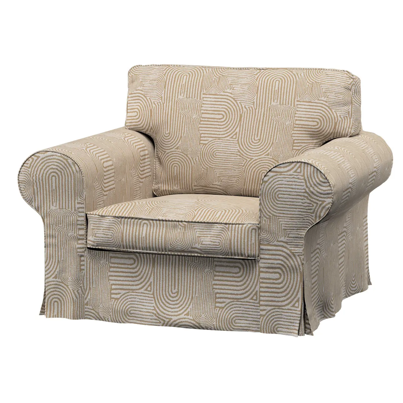 Dekoria Potah na křeslo IKEA Ektorp, béžová a ecru, křeslo Ektorp, Cosy Home, 144-79
