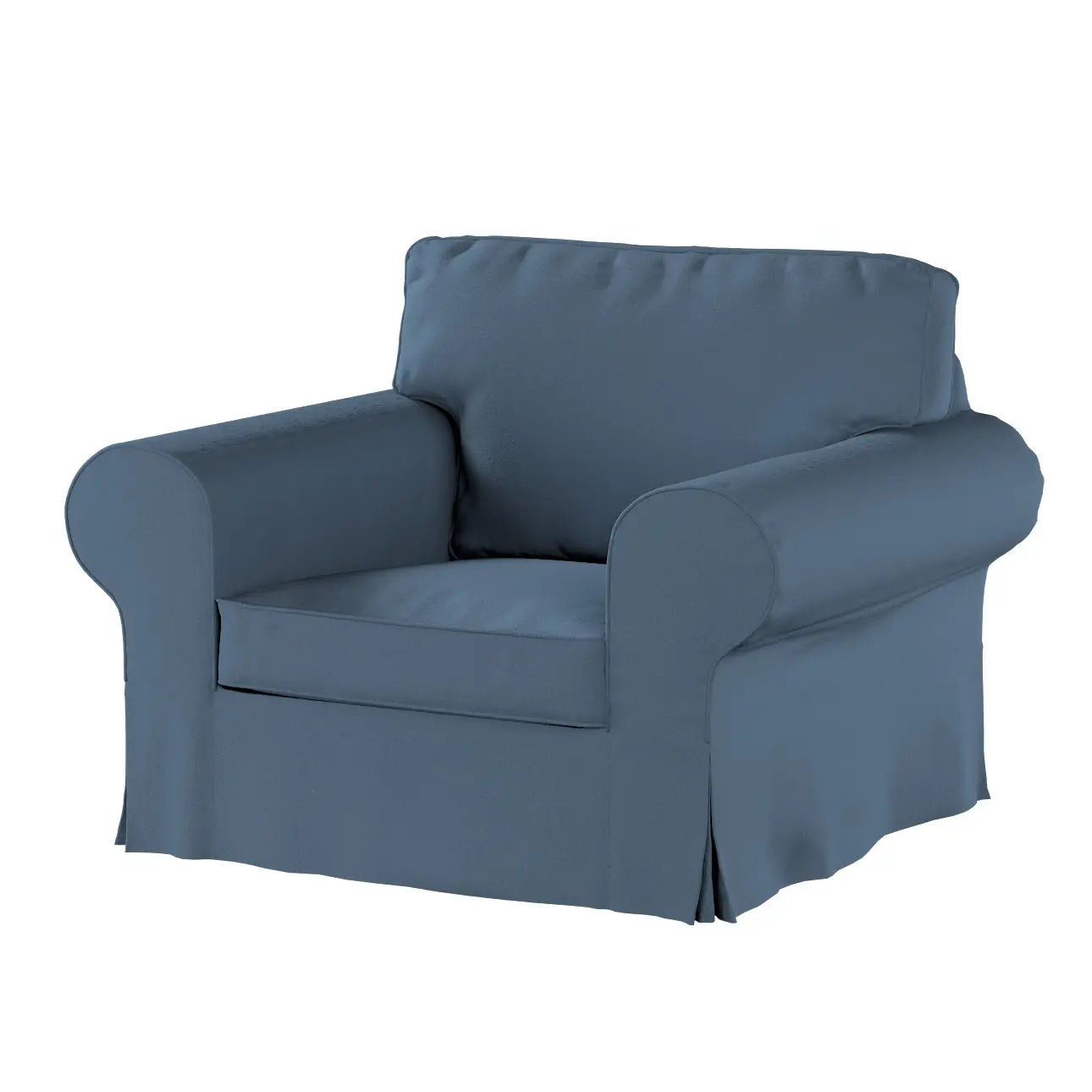 Dekoria Potah na křeslo IKEA Ektorp, modrá, křeslo Ektorp, Boucle Teddy, 702-86