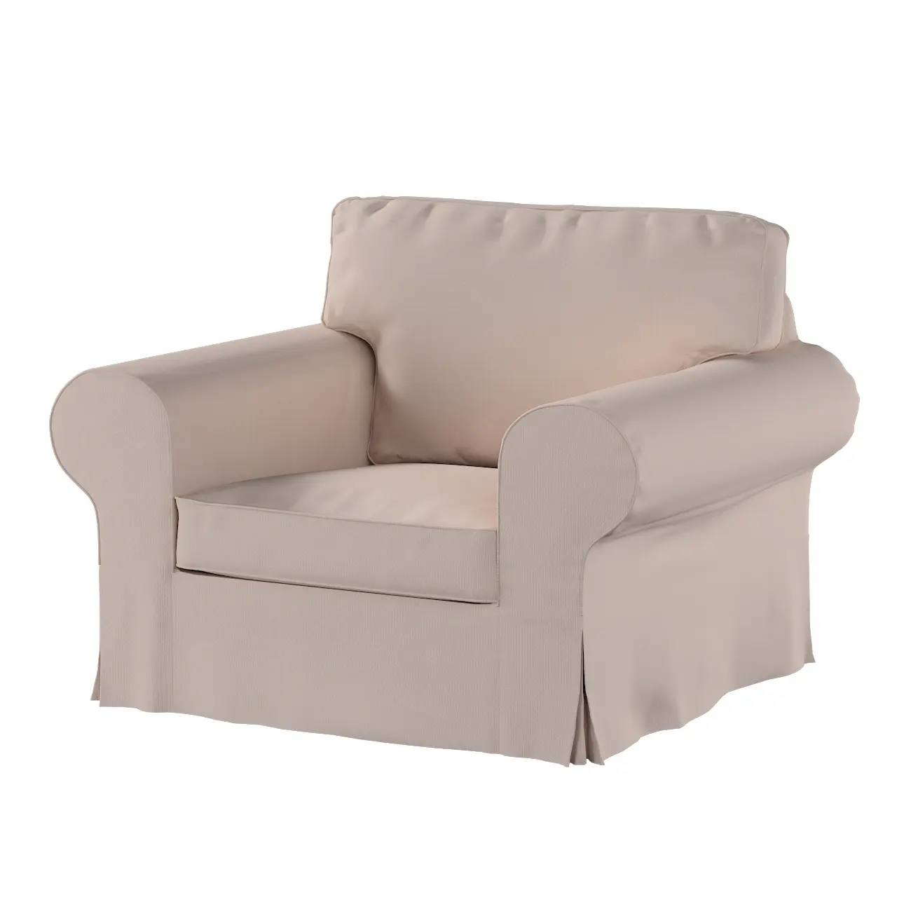Dekoria Potah na křeslo IKEA Ektorp, pudrově růžová, křeslo Ektorp, Living Basic, 162-40