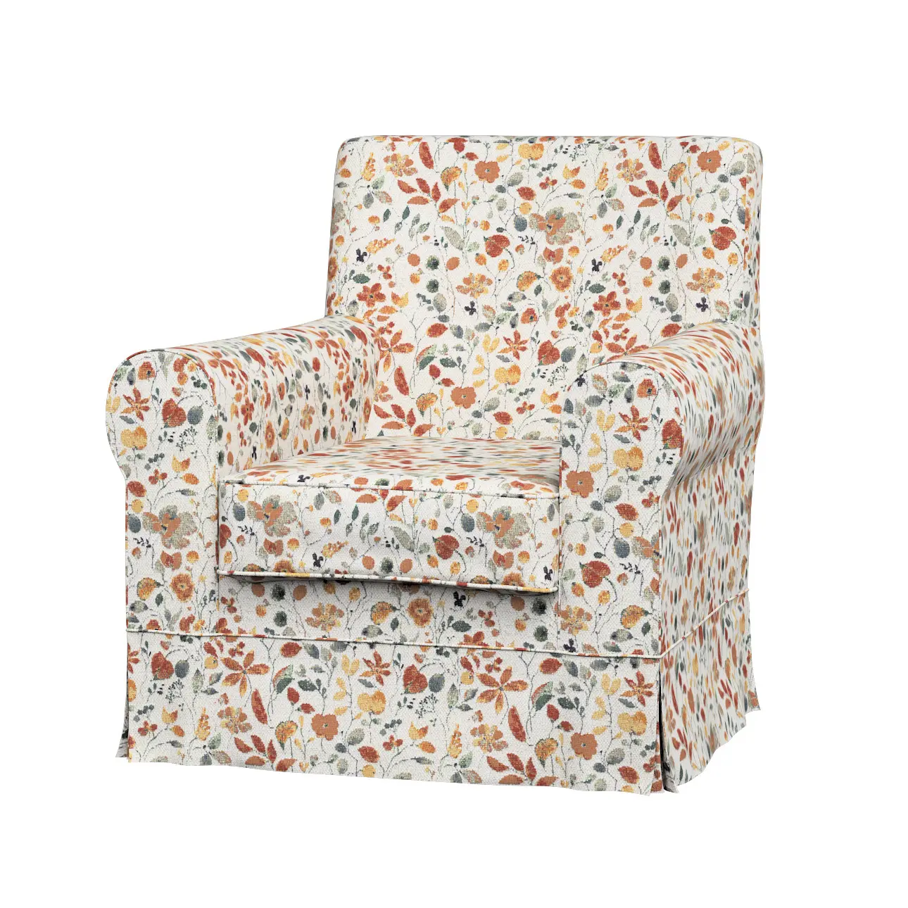 Dekoria Potah na křeslo IKEA Ektorp Jennylund, oranžovo-zelená, kØeslo Ektorp Jennylund, Cosy Home, 145-12