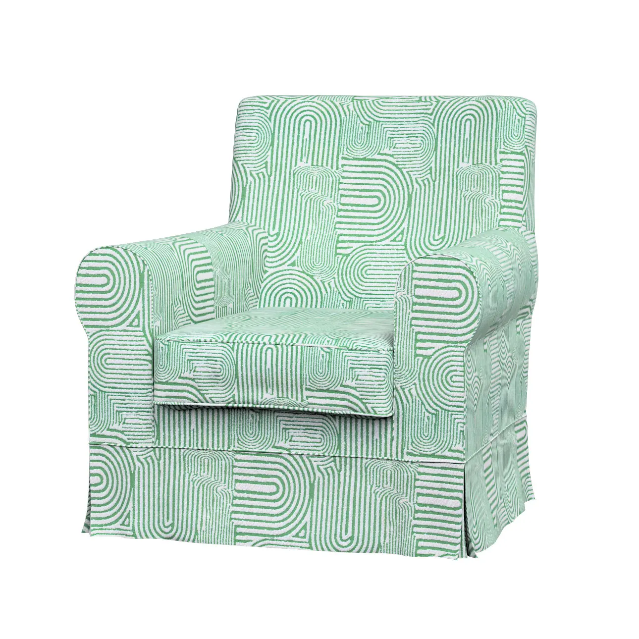 Dekoria Potah na křeslo IKEA Ektorp Jennylund, máta a ecru, kØeslo Ektorp Jennylund, Cosy Home, 144-81