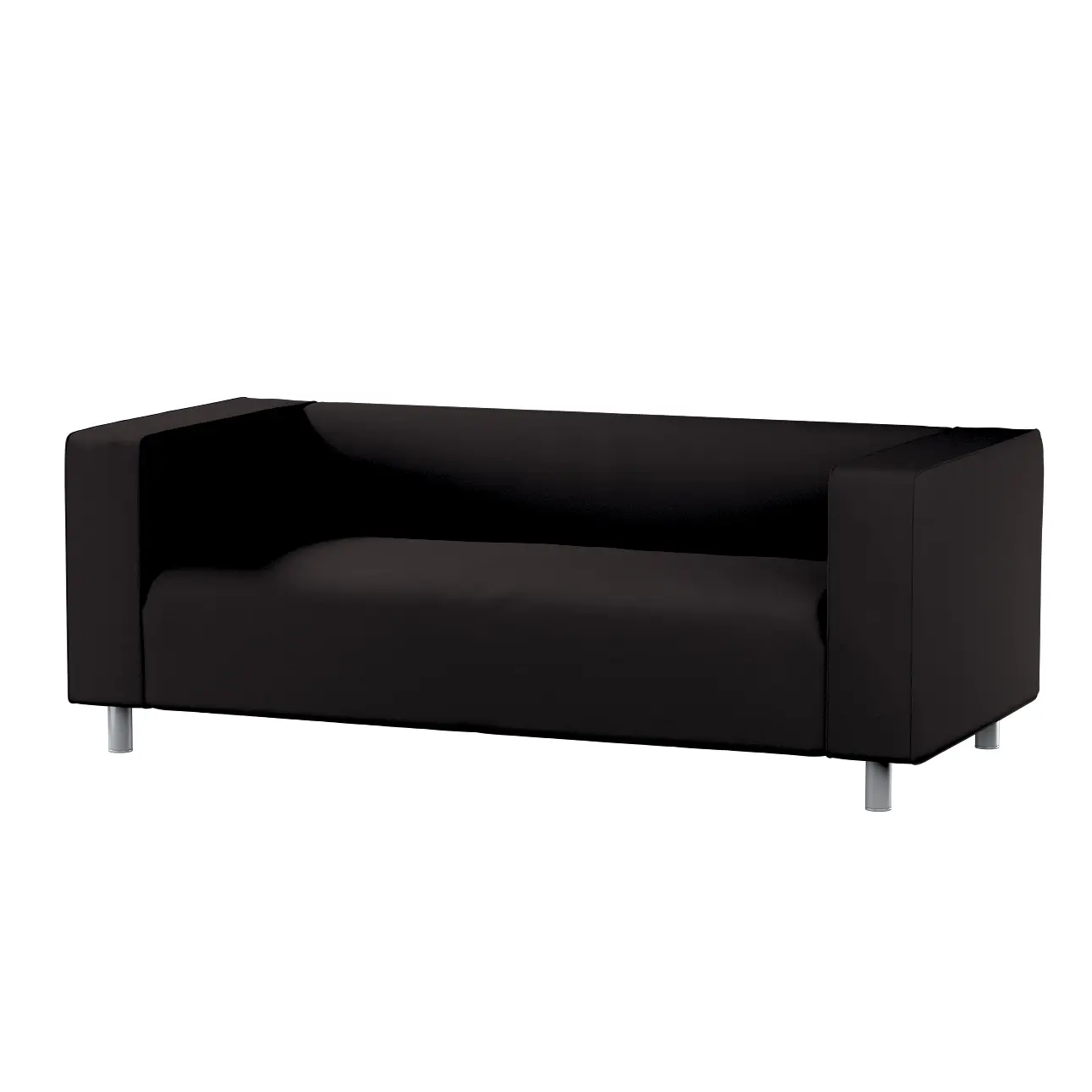 Dekoria Potah na pohovku IKEA  Klippan 2-místná, Black - černá, pohovka Klippan 2-místná, Cotton Panama, 702-50