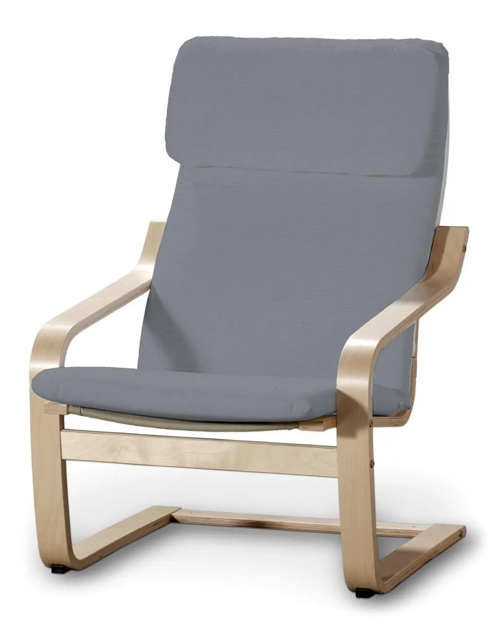 Dekoria Sedák na křeslo IKEA Poäng, šedá, kØeslo Poäng, Cotton Panama, 702-46
