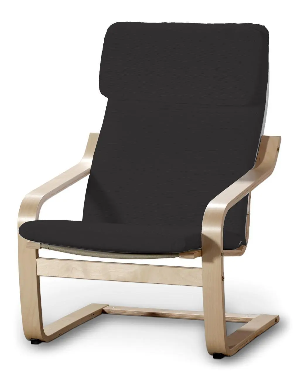 Dekoria Sedák na křeslo IKEA Poäng, grafitová, kØeslo Poäng, Cotton Panama, 702-08