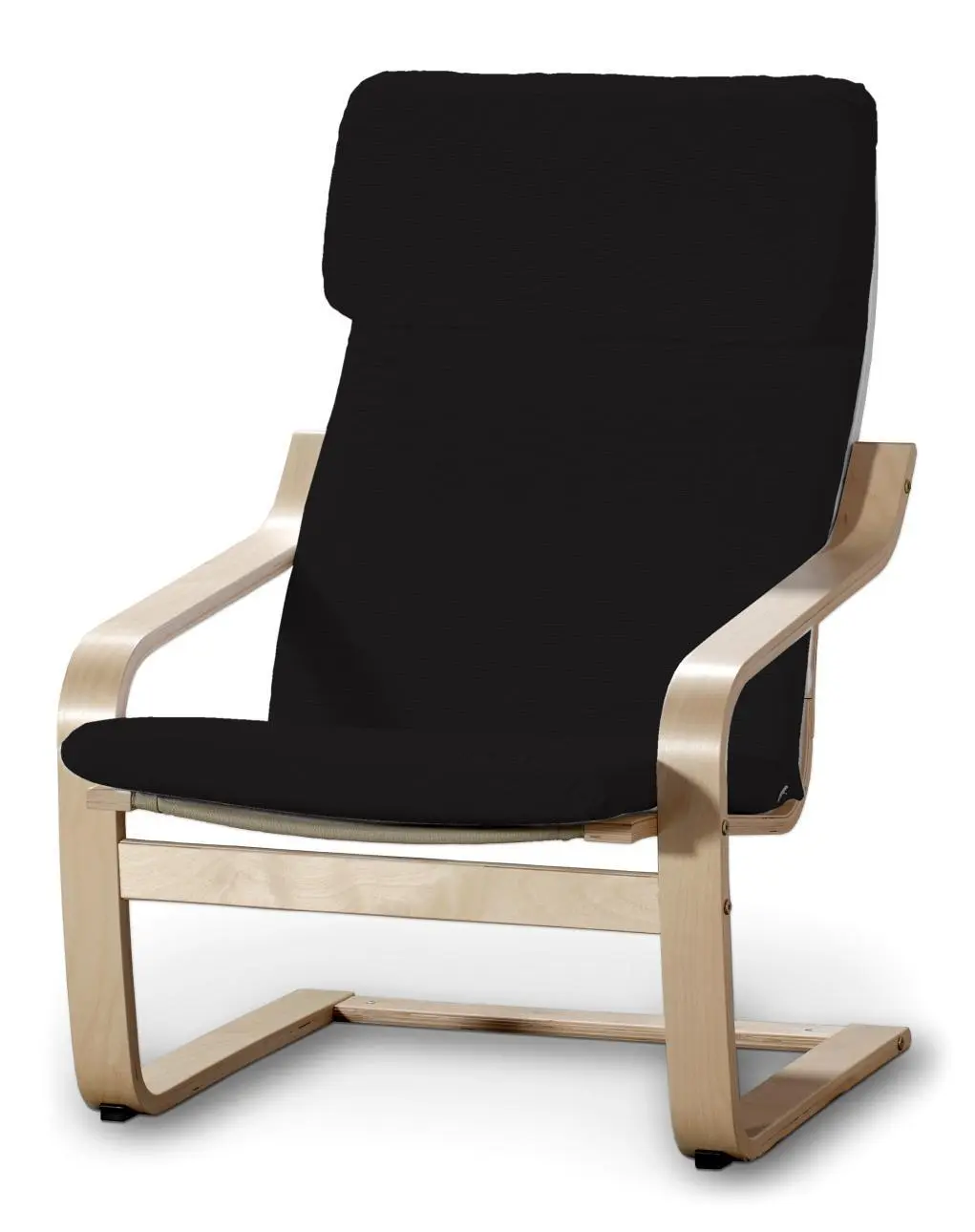 Dekoria Sedák na křeslo IKEA Poäng, Black - černá, kØeslo Poäng, Cotton Panama, 702-50