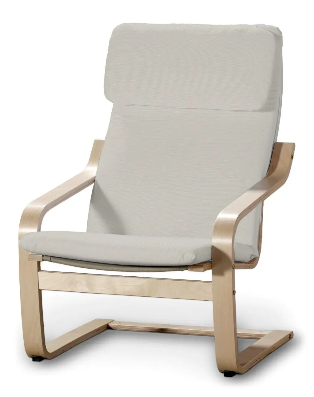 Dekoria Sedák na křeslo IKEA Poäng, stříbrošedá, kØeslo Poäng, Cotton Panama, 702-45