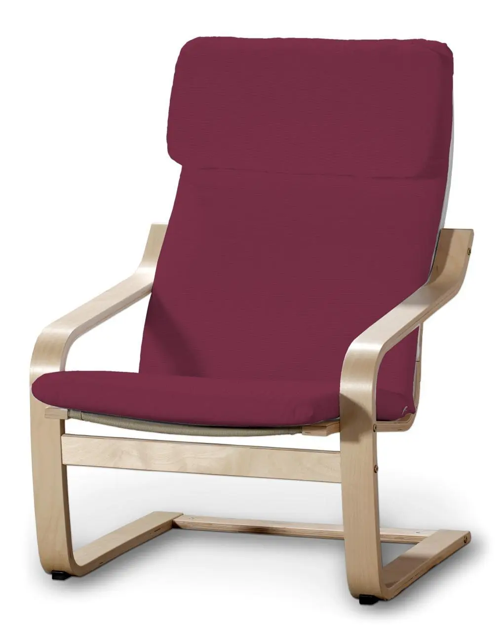 Dekoria Sedák na křeslo IKEA Poäng, švestková, kØeslo Poäng, Cotton Panama, 702-32