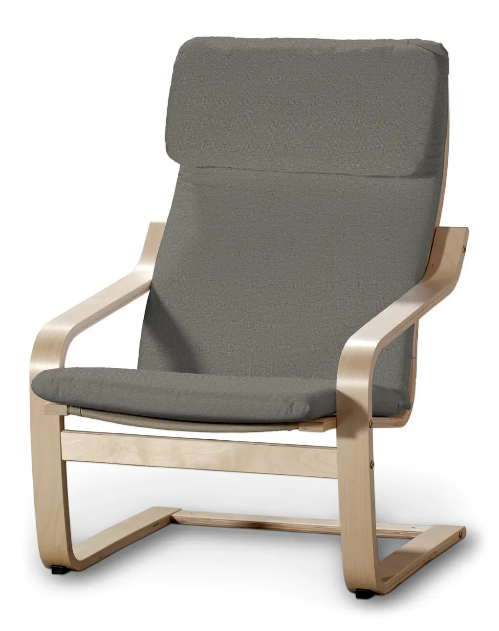 Dekoria Sedák na křeslo IKEA Poäng, šedá, kØeslo Poäng, Etna, 161-25