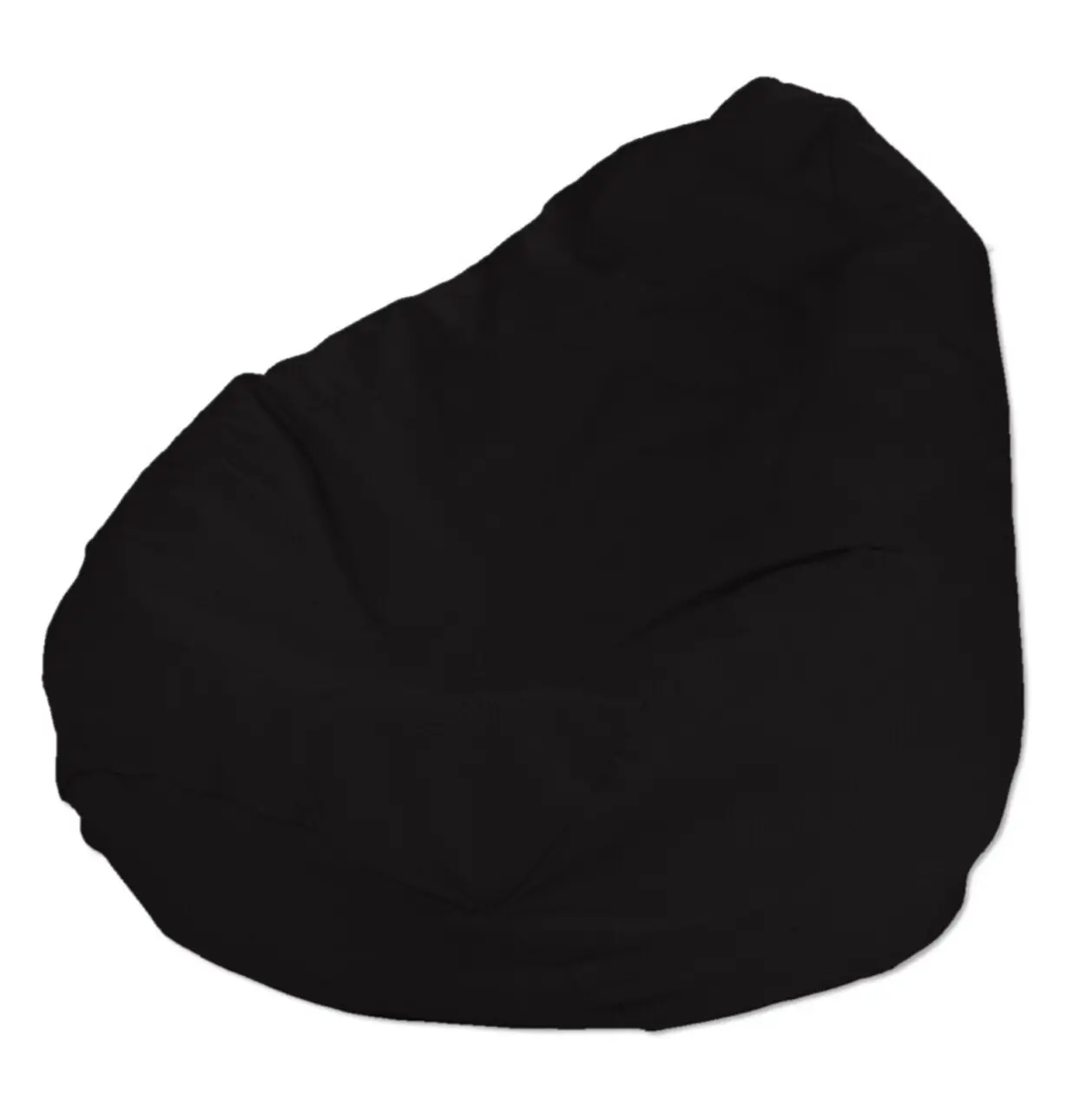 Dekoria Náhradní potah na sedací vak, Black - černá, pro sedací vak Ø60 x 105 cm, Cotton Panama, 702-50