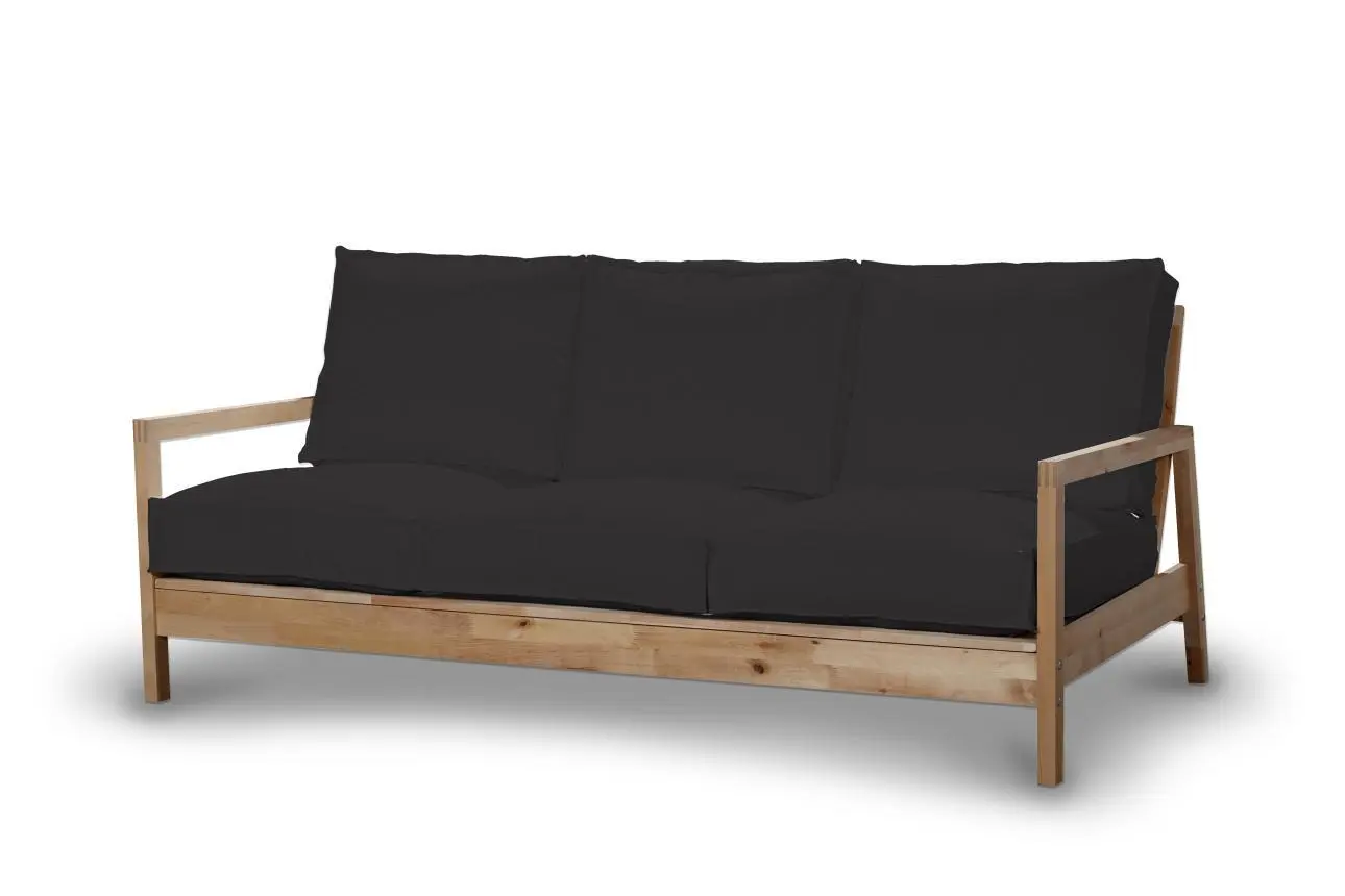 Dekoria Potah na pohovku IKEA  Lillberg 3-místná nerozkládací, grafitová, pohovka Lillberg 3-místná, Cotton Panama, 702-08