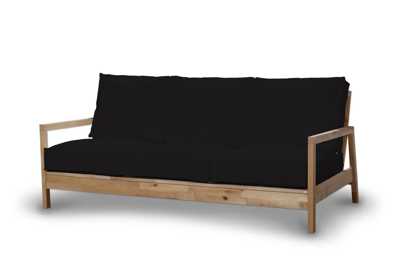 Dekoria Potah na pohovku IKEA  Lillberg 3-místná nerozkládací, Black - černá, pohovka Lillberg 3-místná, Cotton Panama, 702-50