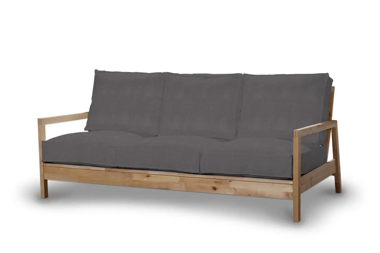 Dekoria Potah na pohovku IKEA  Lillberg 3-místná nerozkládací, grafitová, pohovka Lillberg 3-místná, Etna, 705-35