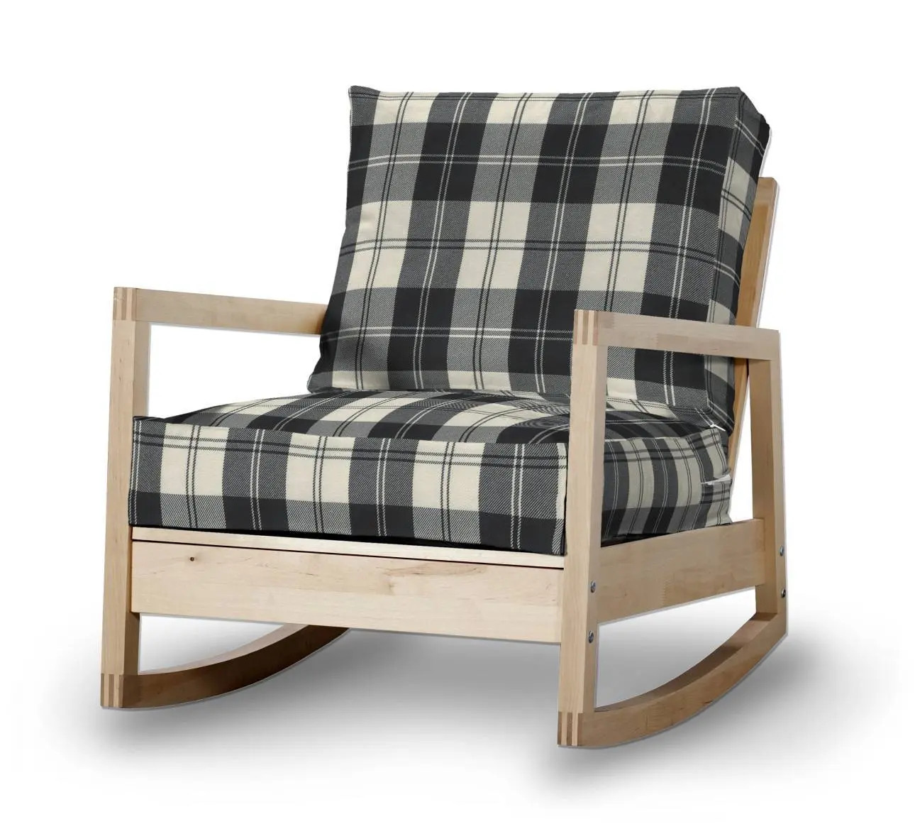 Dekoria Potah na křeslo IKEA Lillberg,  černo-bílá kostka, kØeslo Lillberg, Edinburgh, 115-74