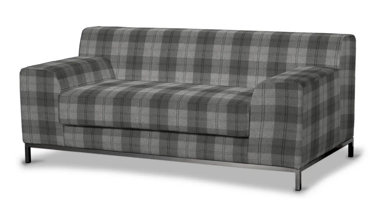 Dekoria Potah na pohovku IKEA  Kramfors 2-místná, šedo-grafitová kostka, pohovka Kramfors 2-místná, Edinburgh, 115-75