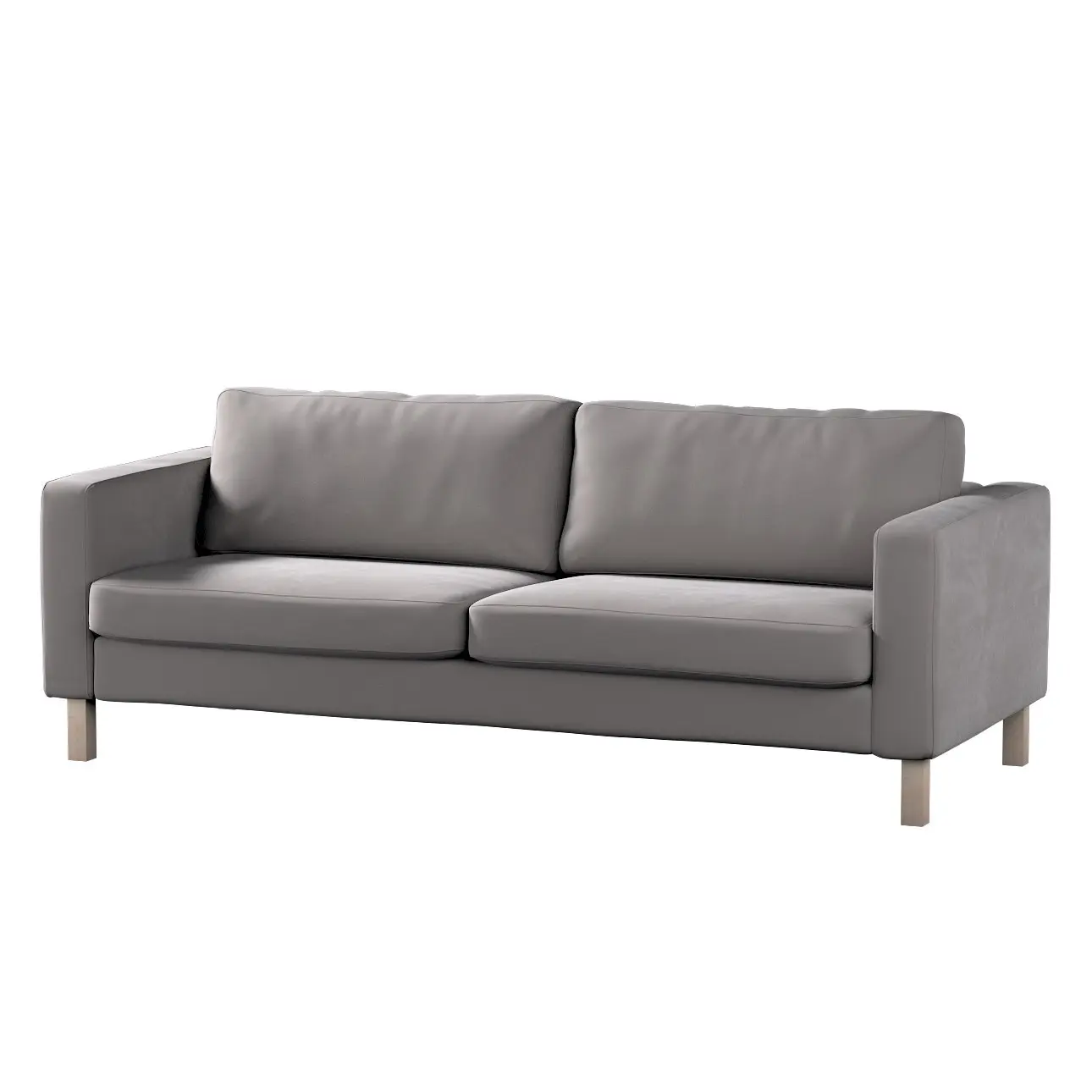 Dekoria Potah na pohovku IKEA  Karlstad 3-místná, nerozkládací, krátký, greige, pohovka Karlstad 3-místná, Velvet, 704-11