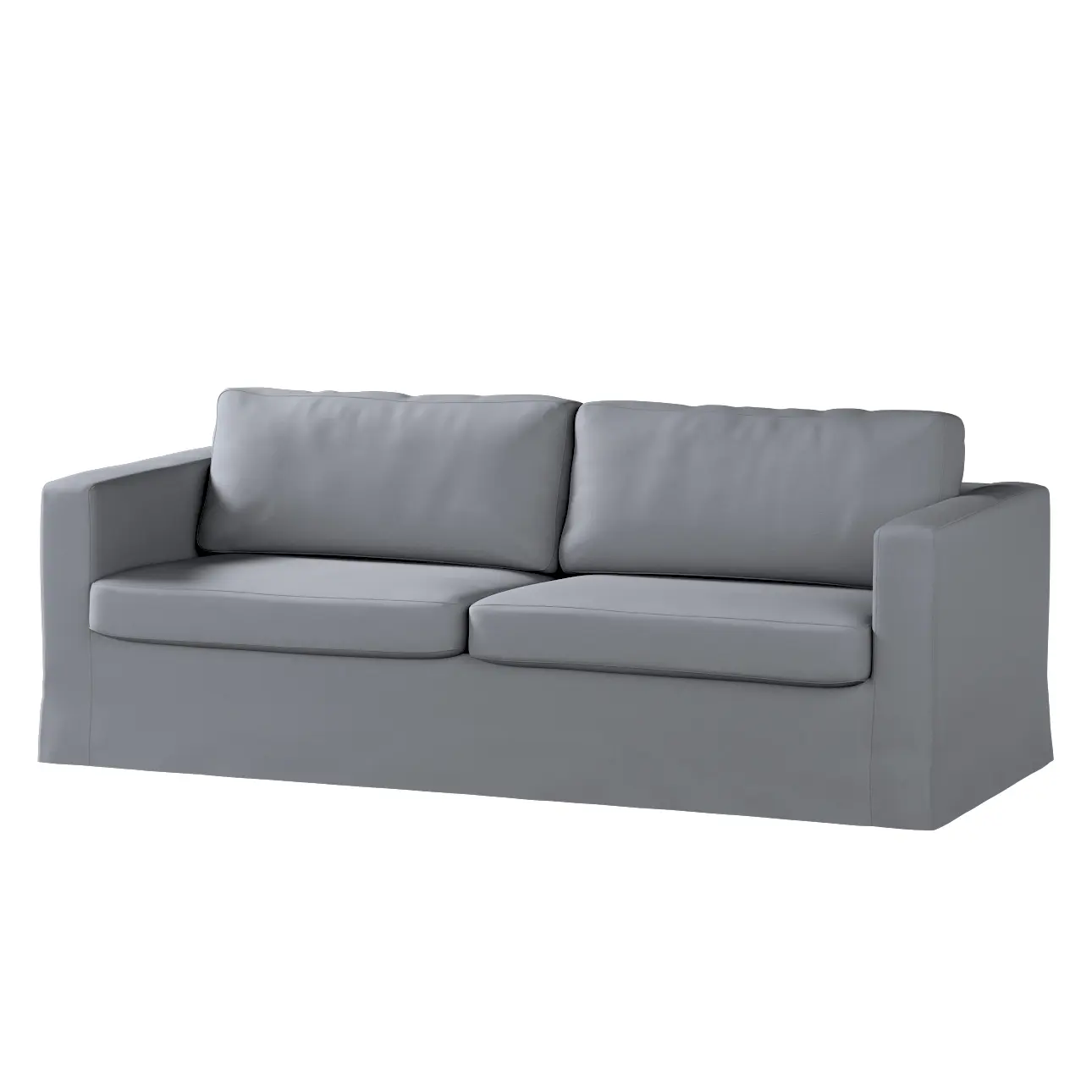 Dekoria Potah na pohovku IKEA  Karlstad 3-místná, nerozkládací, dlouhý, šedá, pohovka Karlstad 3-místná, Cotton Panama, 702-46