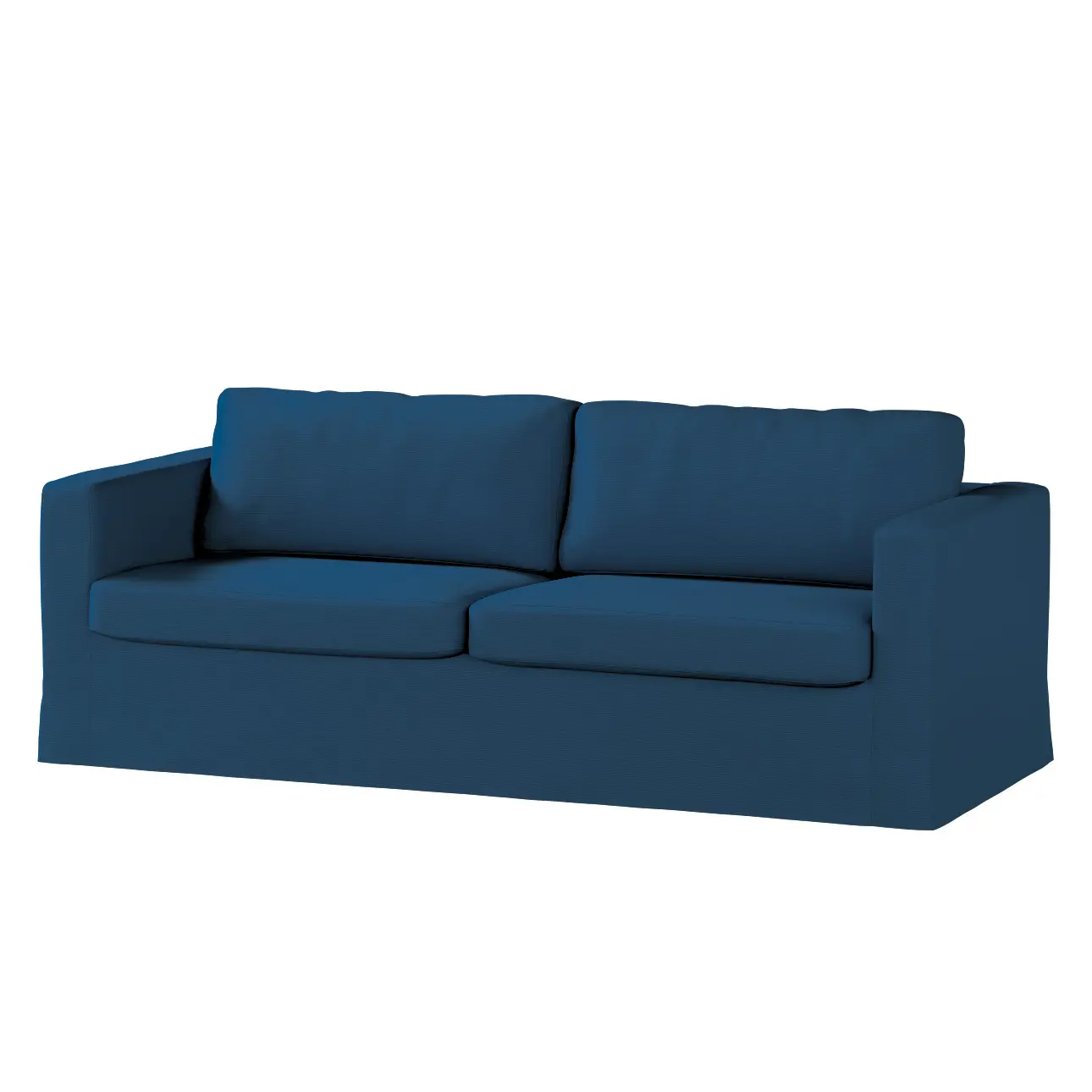 Dekoria Potah na pohovku IKEA  Karlstad 3-místná, nerozkládací, dlouhý, mořská modrá, pohovka Karlstad 3-místná, Cotton Panama, 702-48